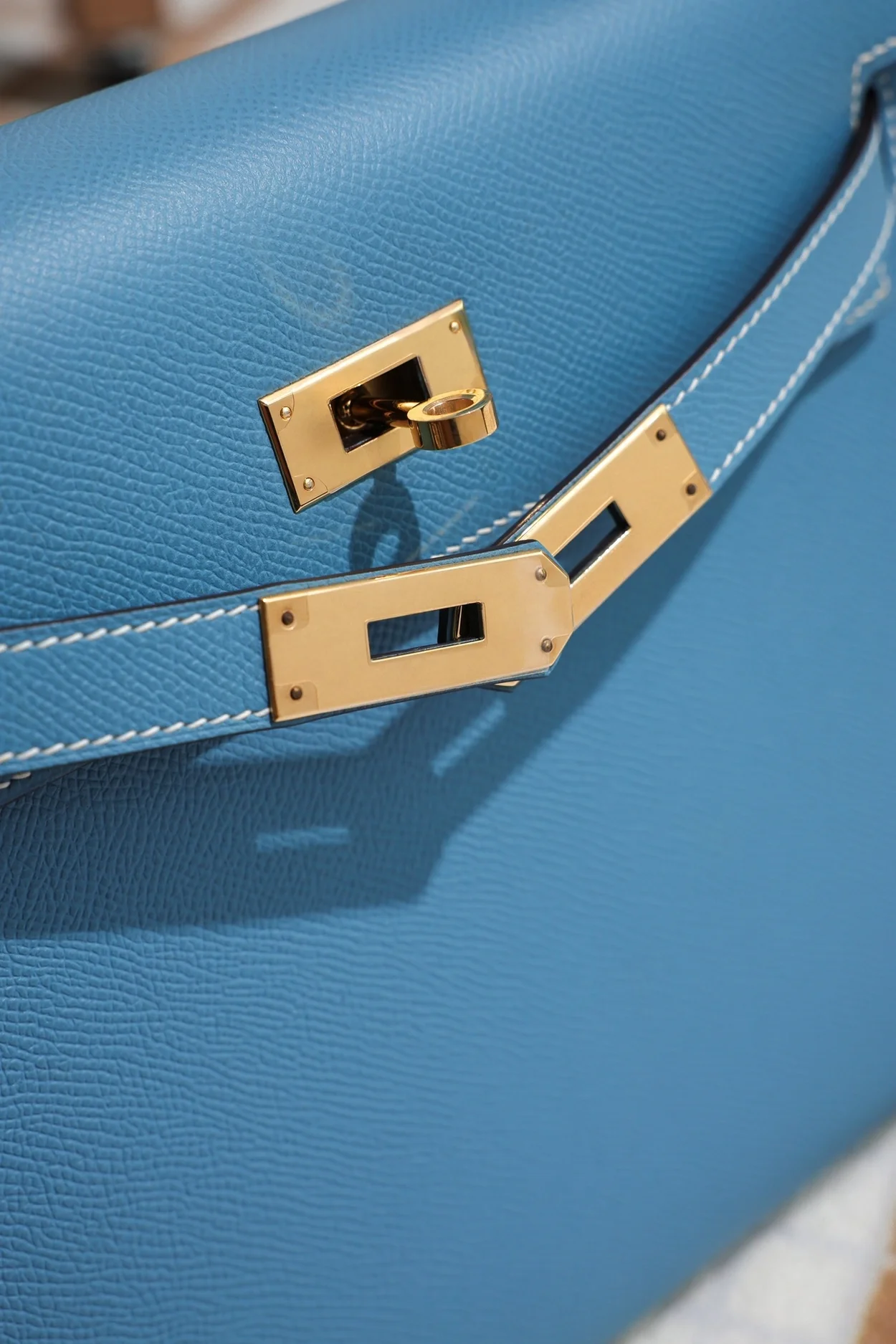 에르메스 켈리 28 셀리에 블루 드 노드 골드 하드웨어 (100% HAND MADE)