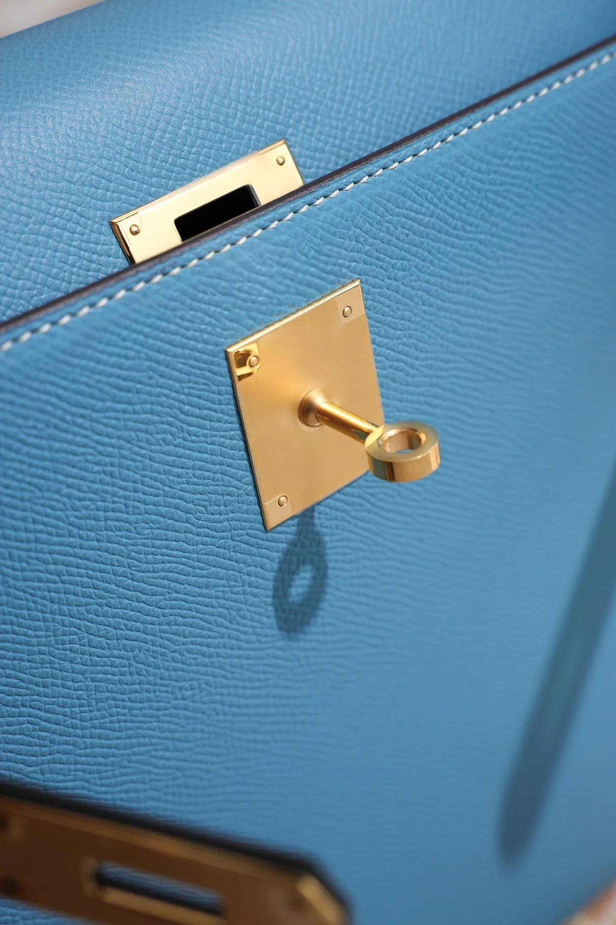 에르메스 켈리 28 셀리에 블루 드 노드 골드 하드웨어 (100% HAND MADE)