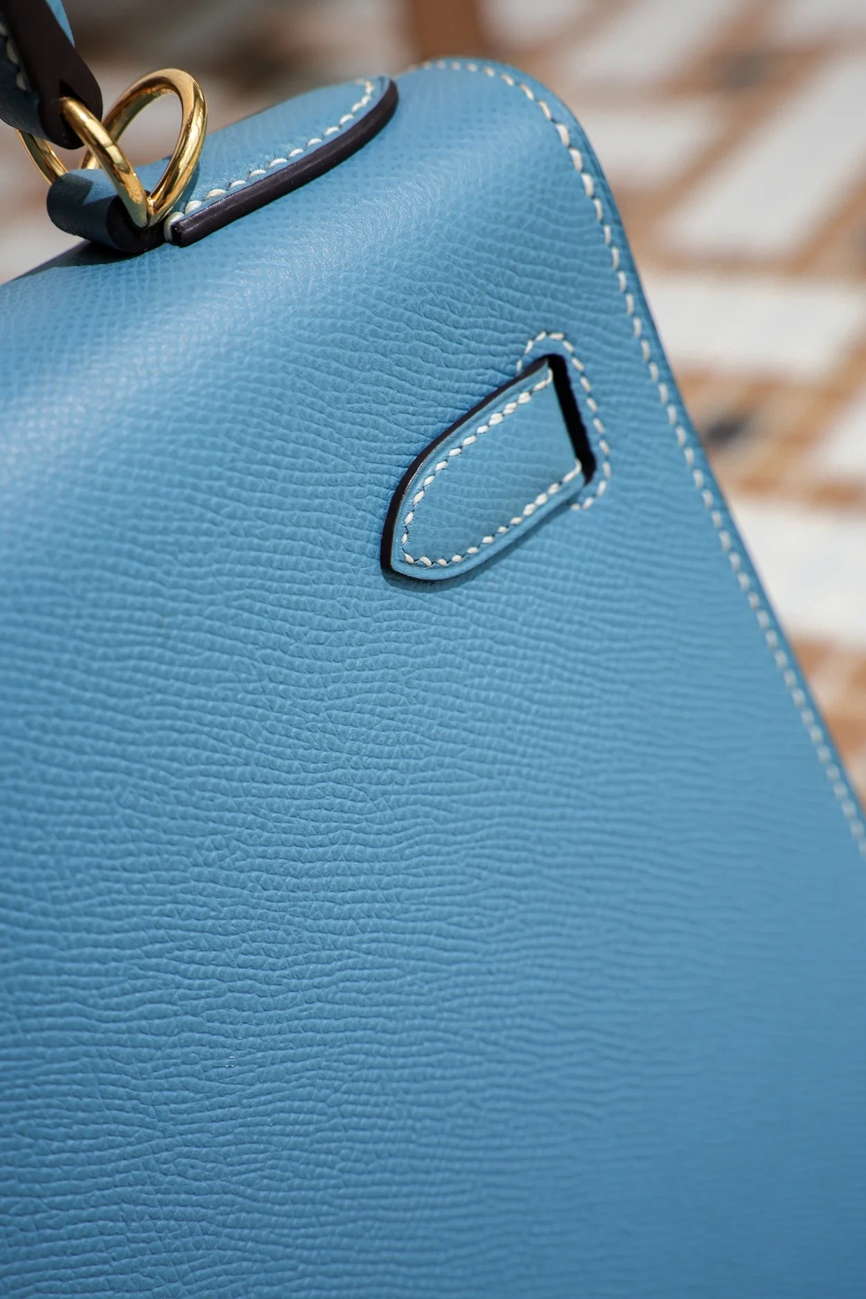 에르메스 켈리 28 셀리에 블루 드 노드 골드 하드웨어 (100% HAND MADE)