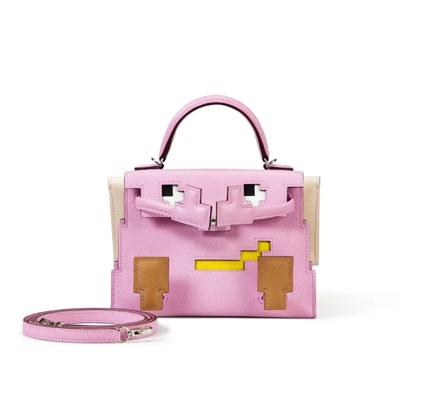 에르메스 켈리돌 픽토 핑크 팔라듐 하드웨어 (100% HAND MADE)