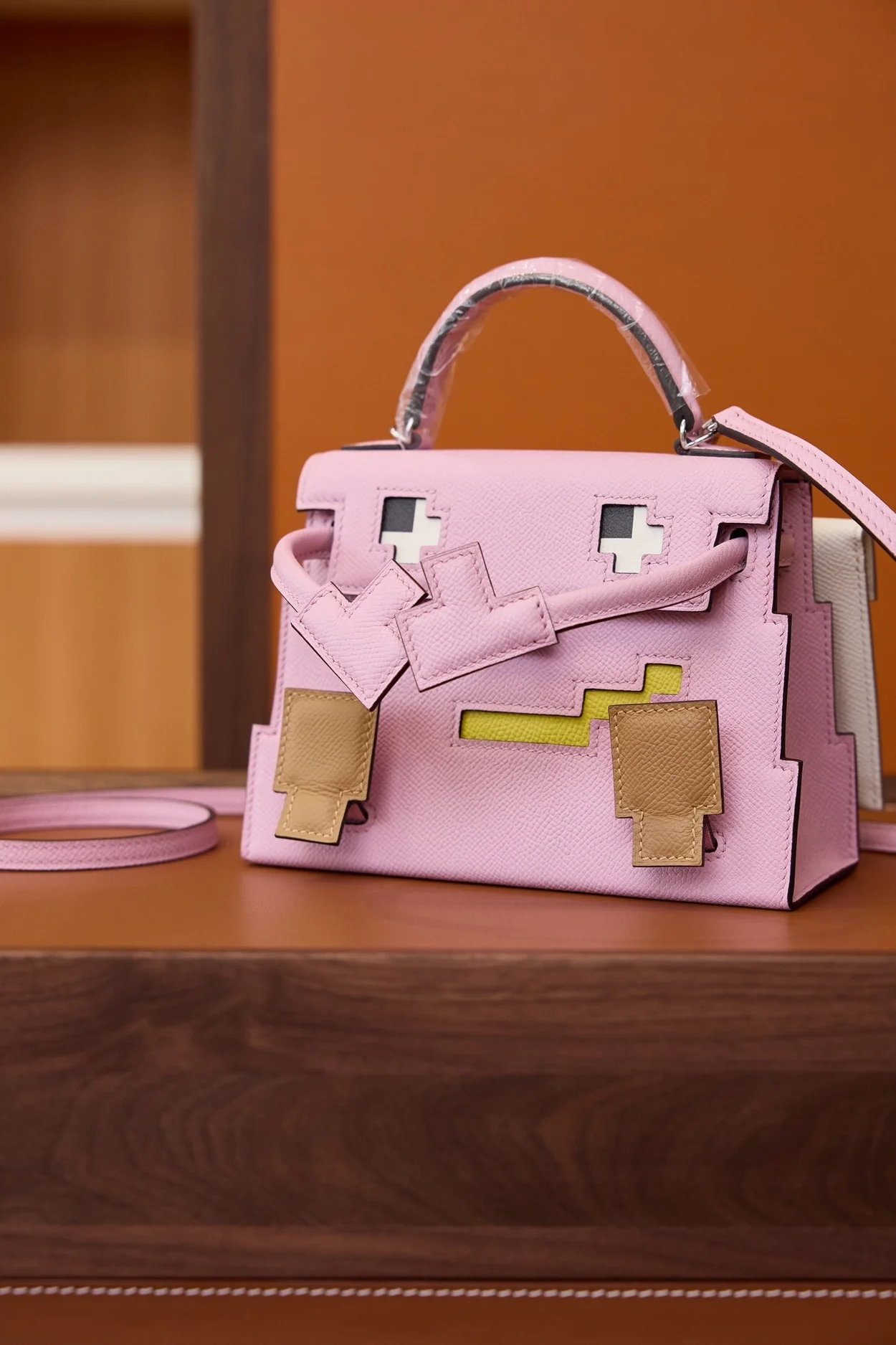 에르메스 켈리돌 픽토 핑크 팔라듐 하드웨어 (100% HAND MADE)