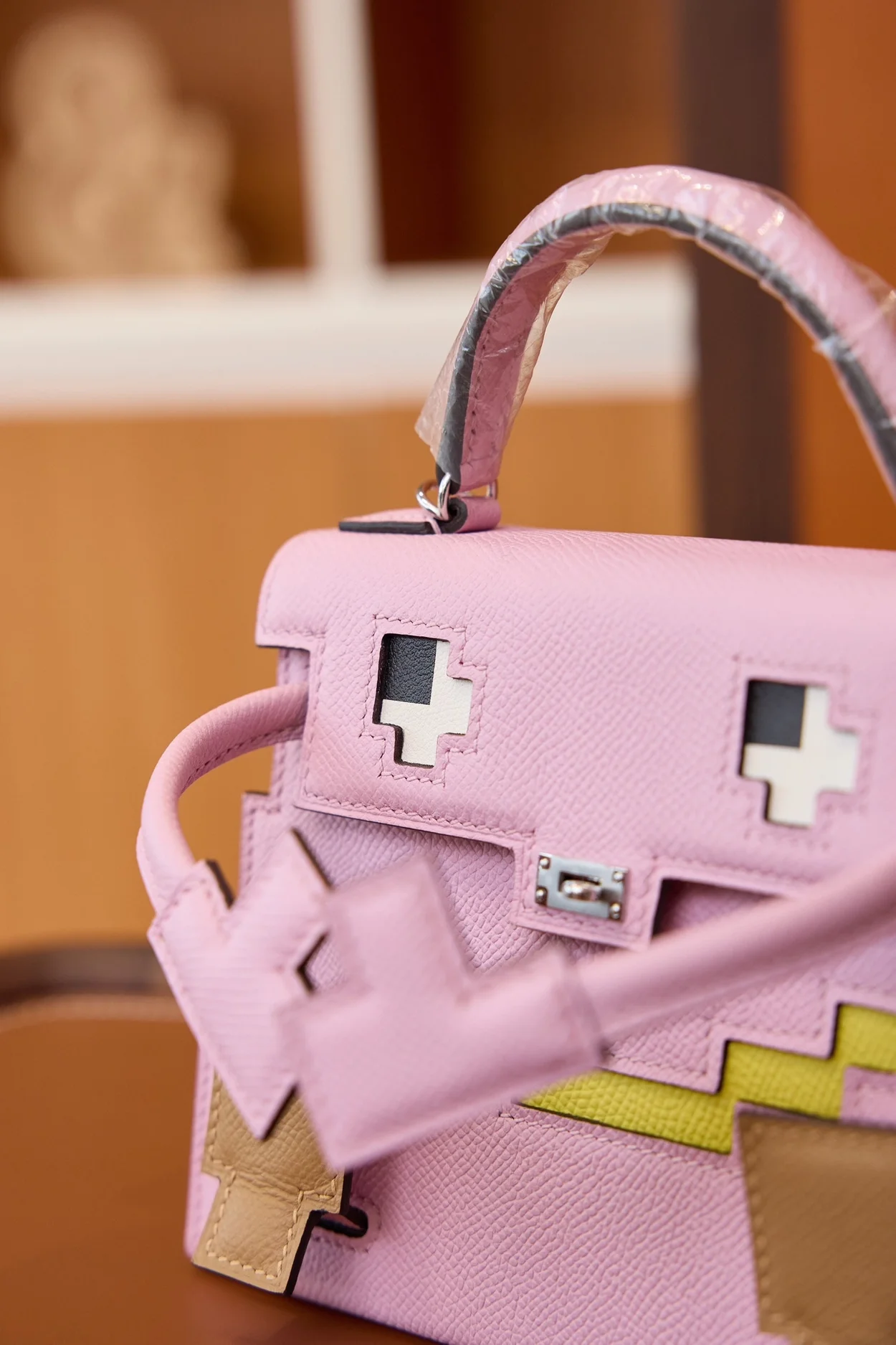 에르메스 켈리돌 픽토 핑크 팔라듐 하드웨어 (100% HAND MADE)