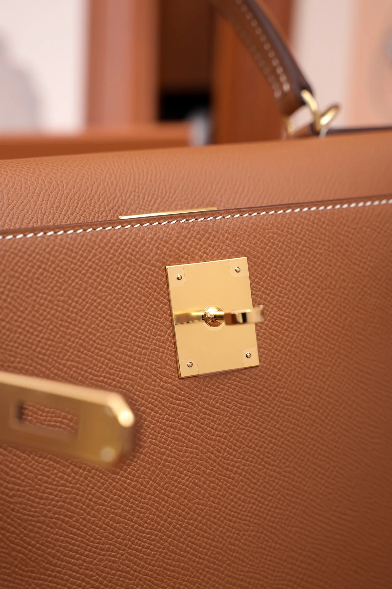 에르메스 켈리 28 셀리에 브라운 골드 하드웨어 (100% HAND MADE)