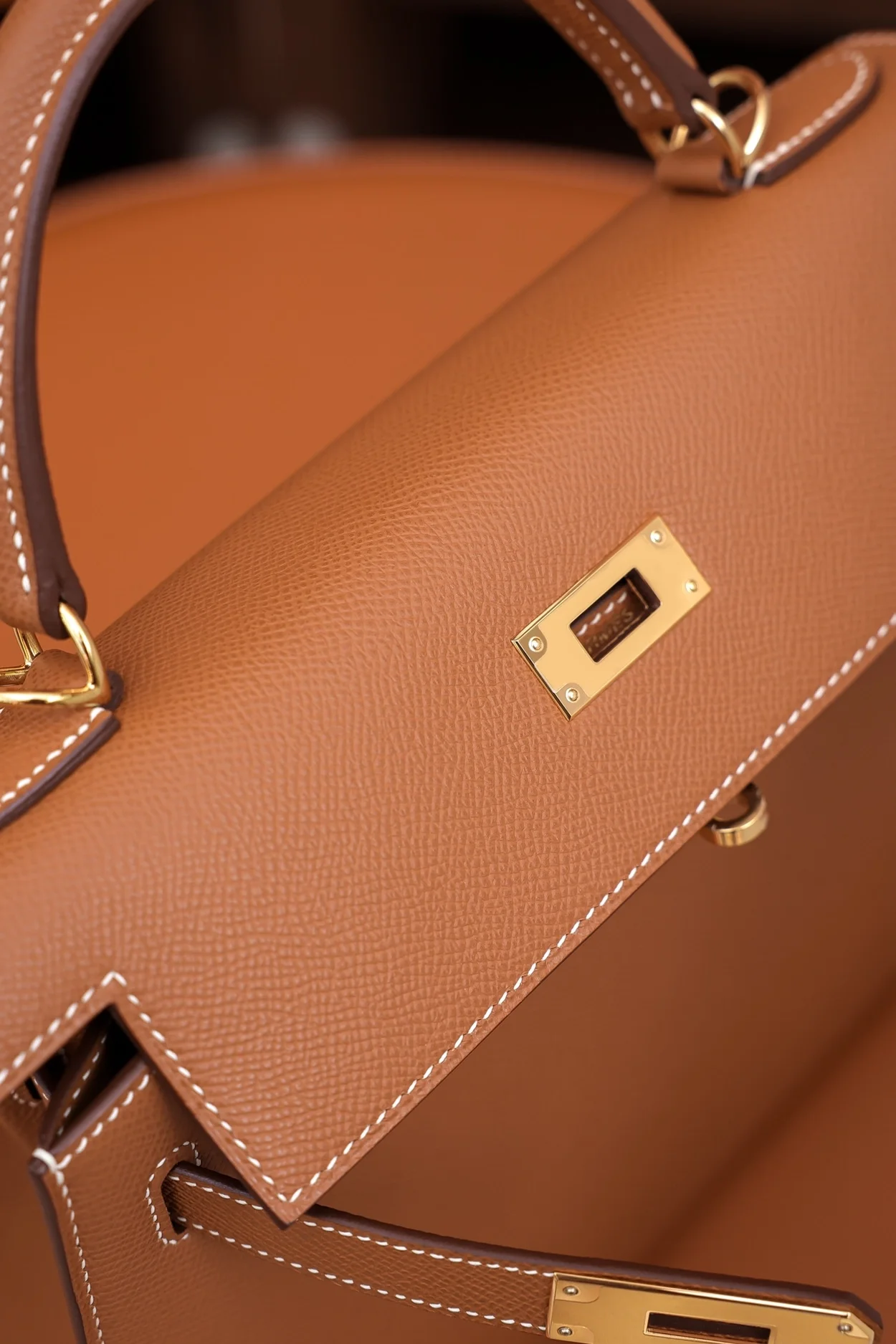 에르메스 켈리 28 셀리에 브라운 골드 하드웨어 (100% HAND MADE)