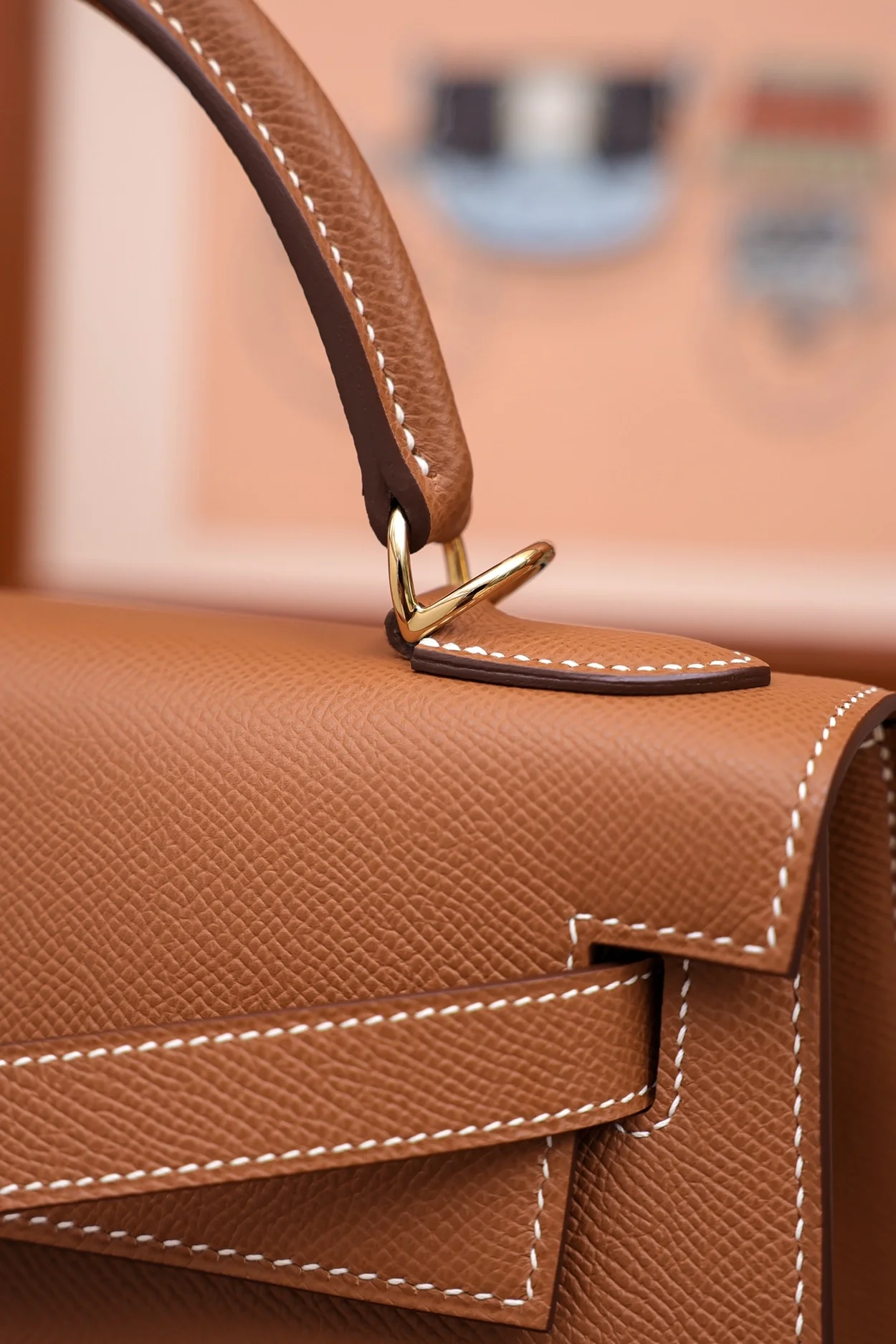 에르메스 켈리 28 셀리에 브라운 골드 하드웨어 (100% HAND MADE)