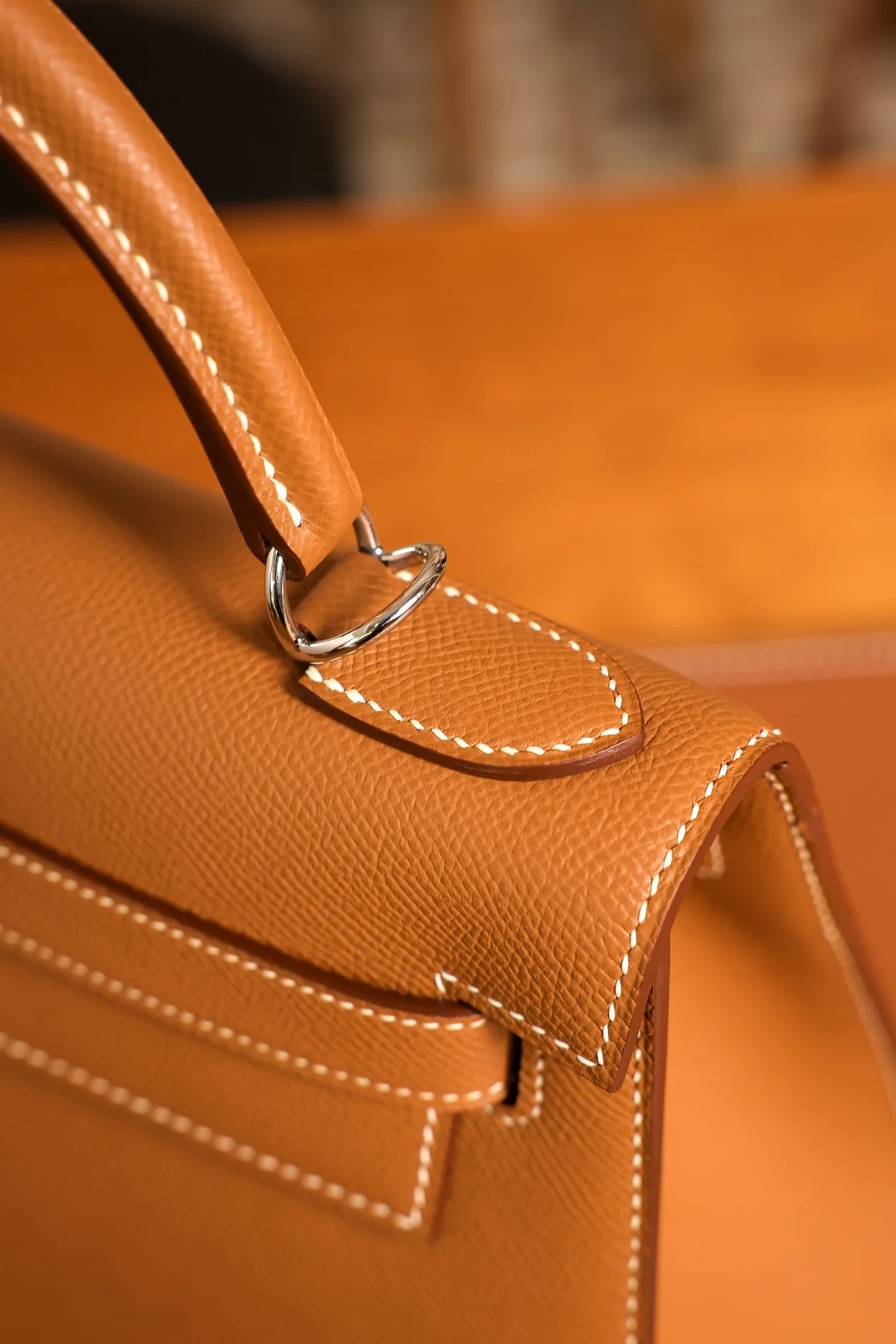 에르메스 켈리 25 셀리에 골드 브라운 실버 하드웨어 (100% HAND MADE)