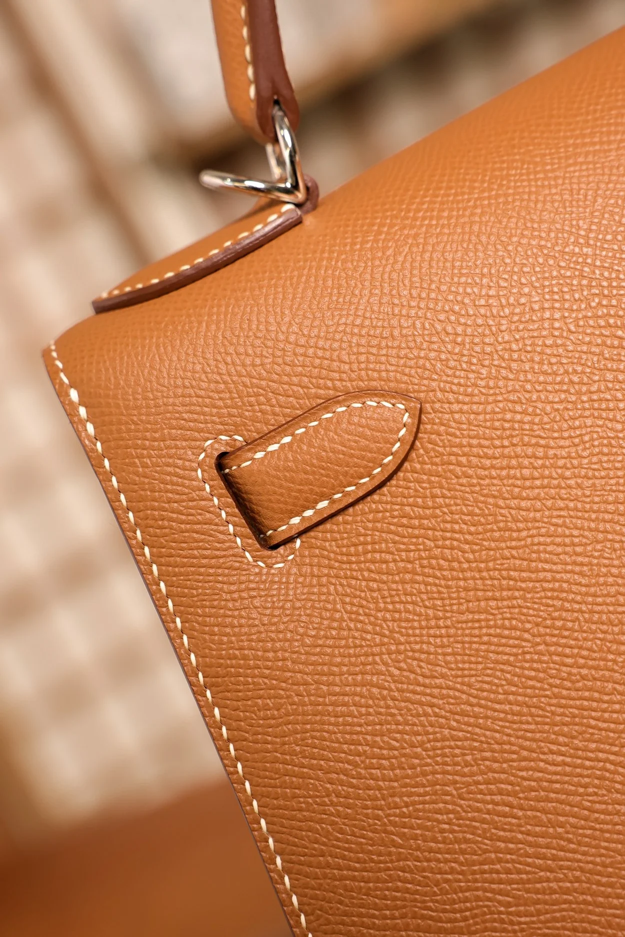 에르메스 켈리 25 셀리에 골드 브라운 실버 하드웨어 (100% HAND MADE)