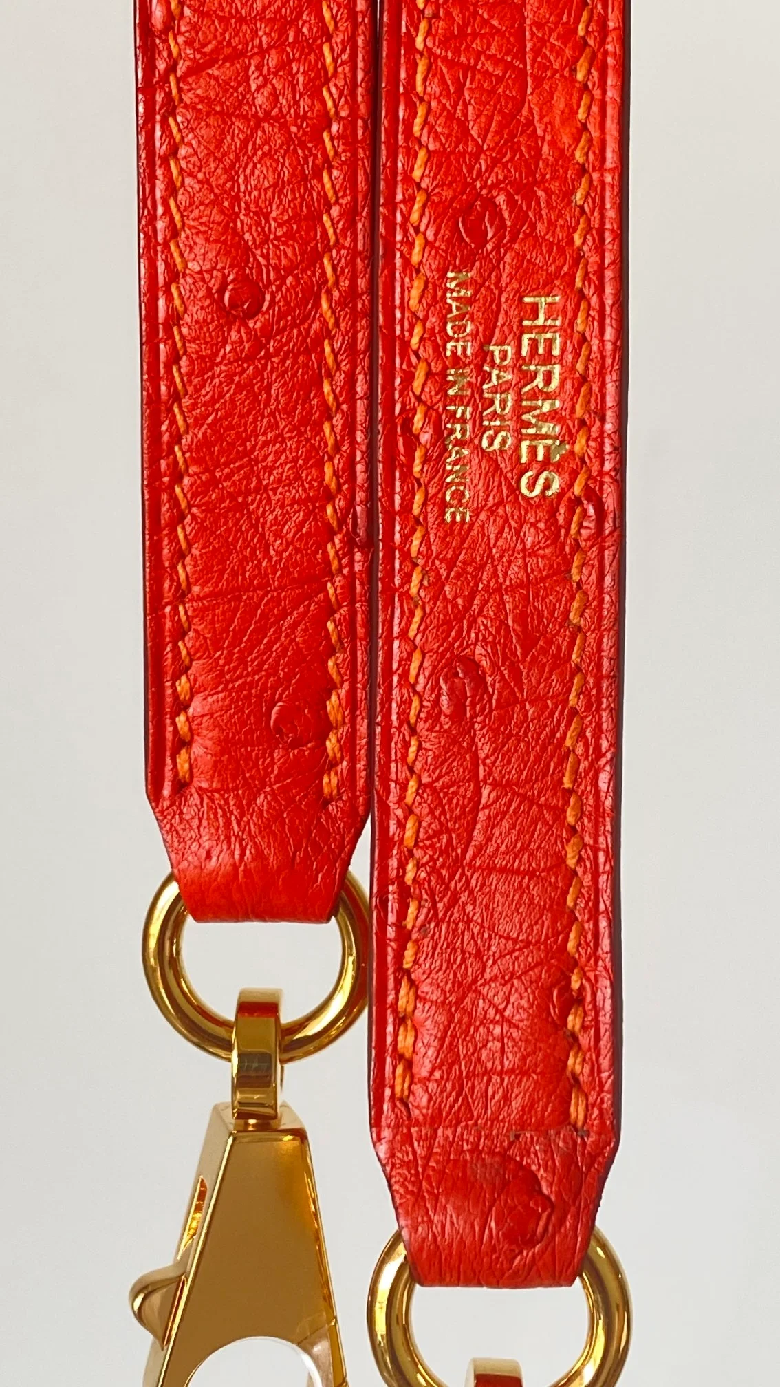 에르메스 켈리 28 셀리에 오스트리치 레드 골드 하드웨어 (100% HAND MADE)