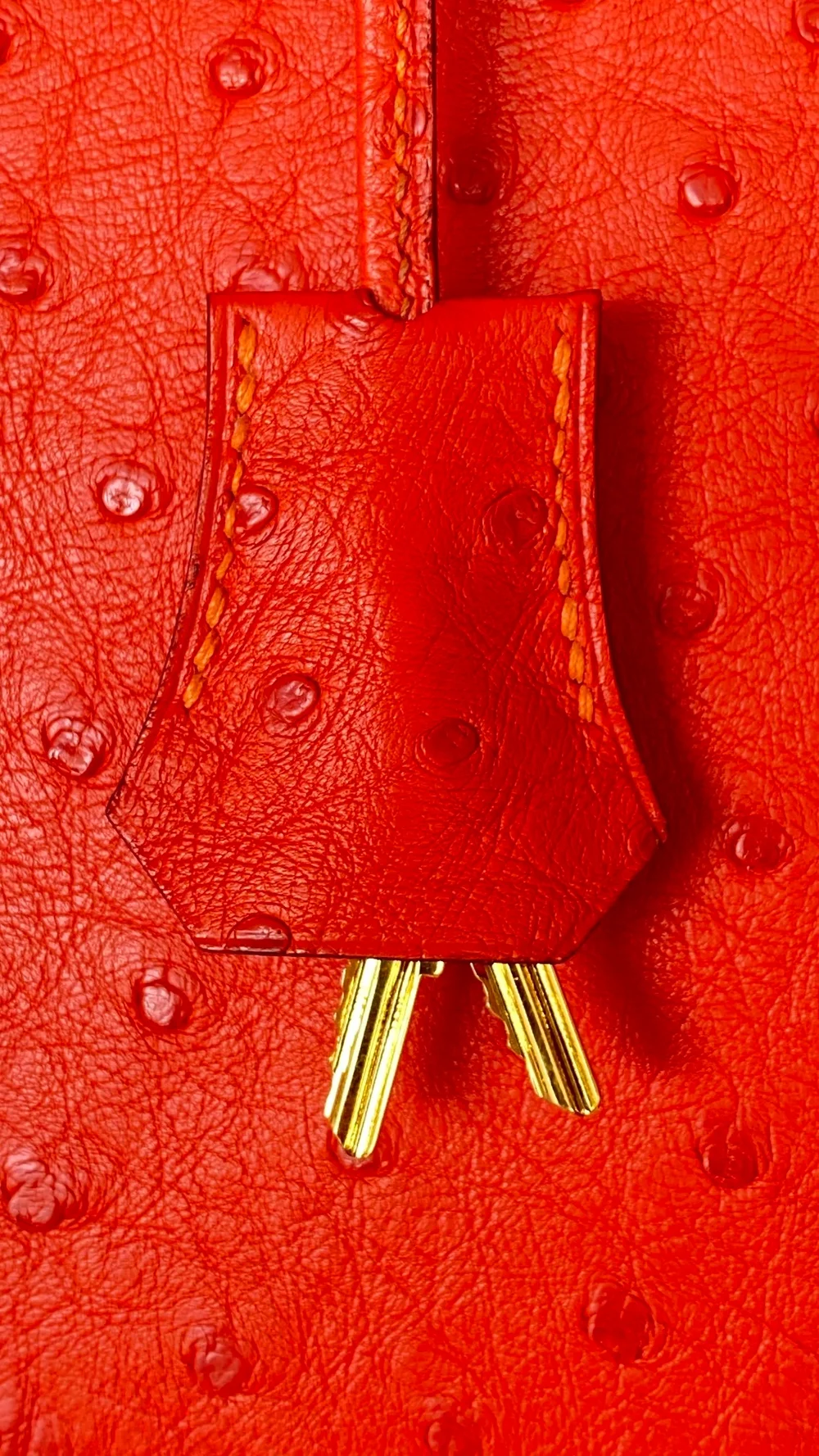 에르메스 켈리 28 셀리에 오스트리치 레드 골드 하드웨어 (100% HAND MADE)