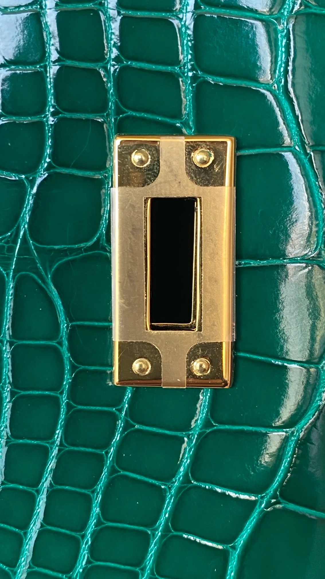 에르메스 켈리 포쉐트 엘리게이터 그린 골드 하드웨어 (100% HAND MADE)