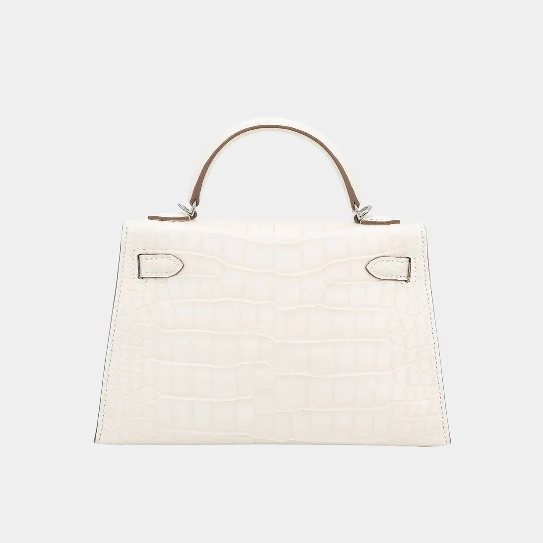 에르메스 미니 켈리 2 셀리에 엘리게이터 나타 팔라듐 하드웨어 (100% HAND MADE)