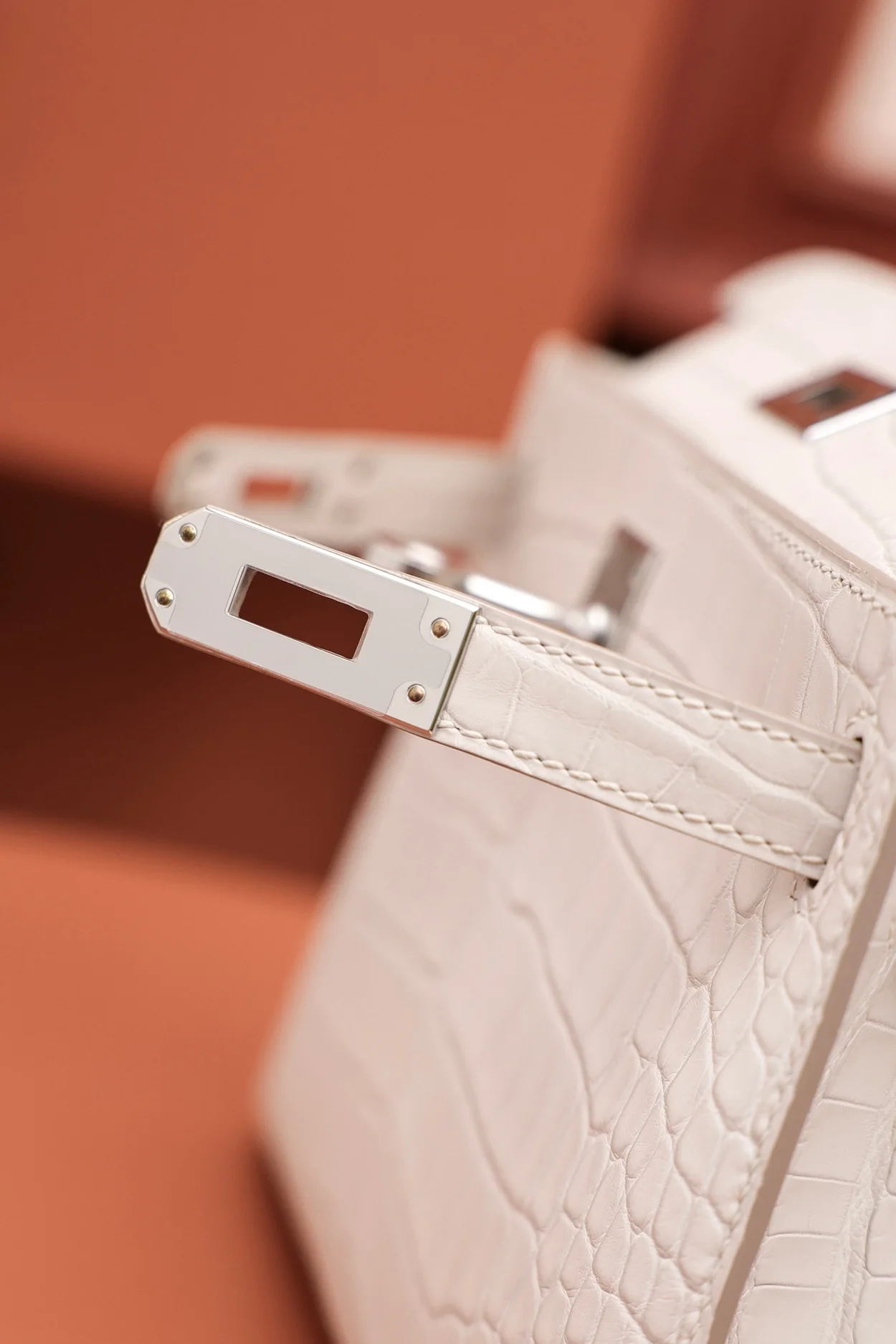 에르메스 미니 켈리 2 셀리에 엘리게이터 나타 팔라듐 하드웨어 (100% HAND MADE)