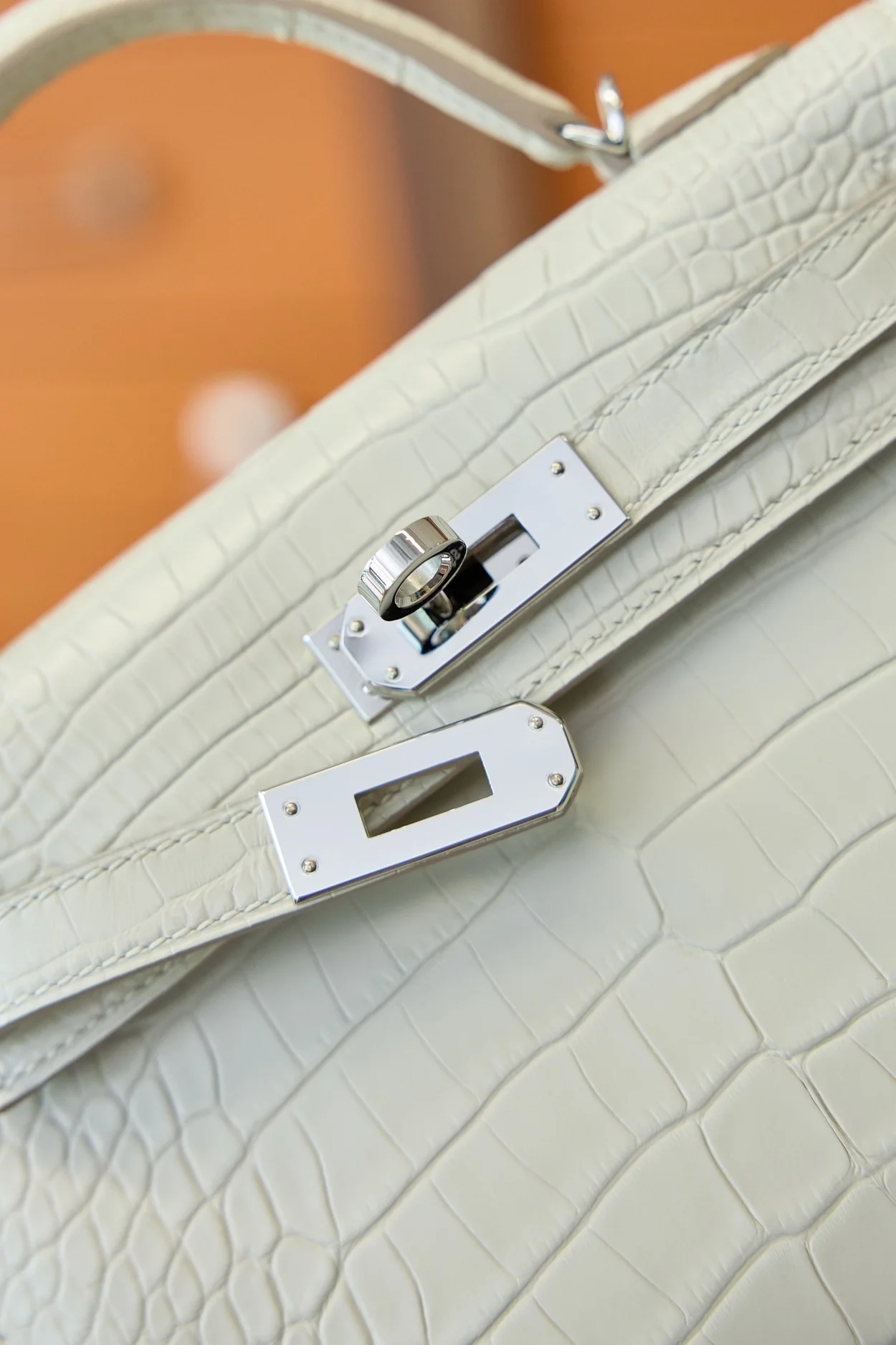 에르메스 미니 켈리 2 셀리에 크로커다일 베통 팔라듐 하드웨어 (100% HAND MADE)