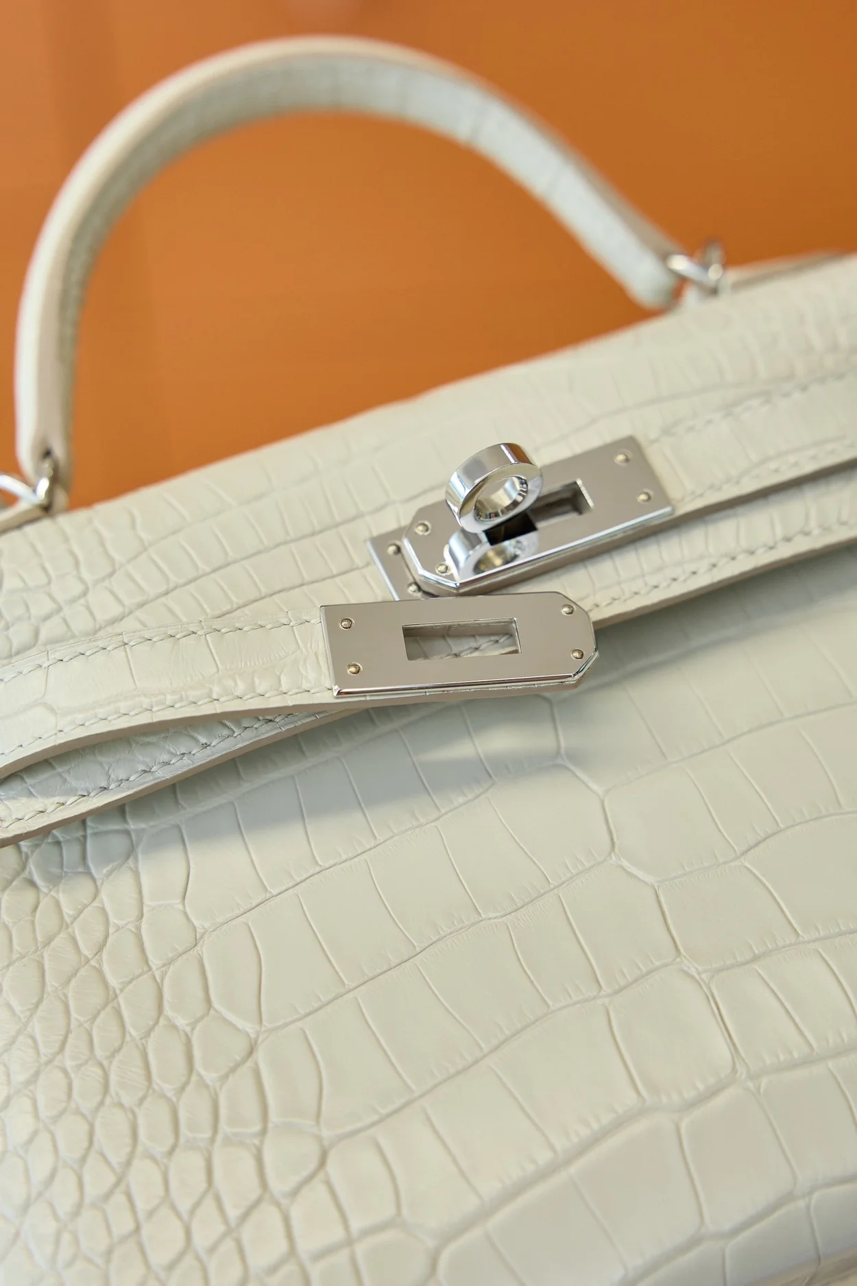 에르메스 미니 켈리 2 셀리에 크로커다일 베통 팔라듐 하드웨어 (100% HAND MADE)