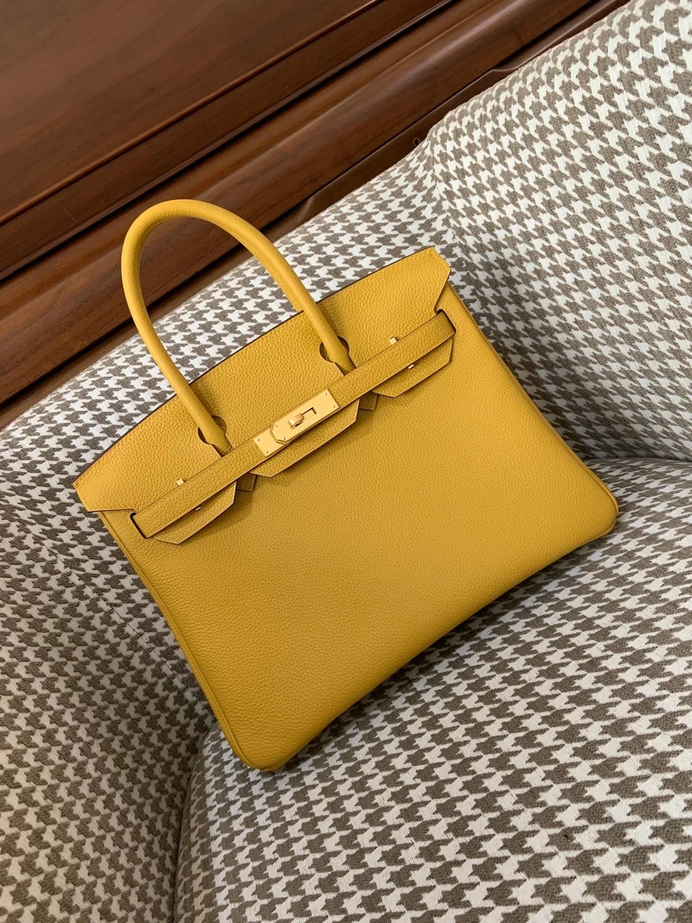 에르메스 버킨 30 르투르네 엠버 옐로우 골드 하드웨어 (100% HAND MADE)