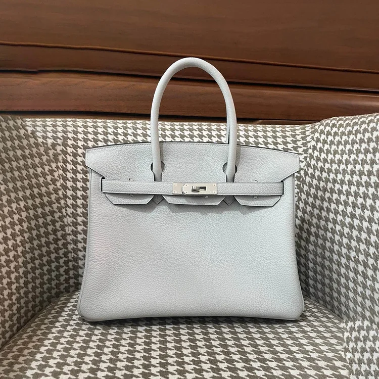 에르메스 버킨 30 르투르네 홀리 그레일 블루 실버 하드웨어 (100% HAND MADE)