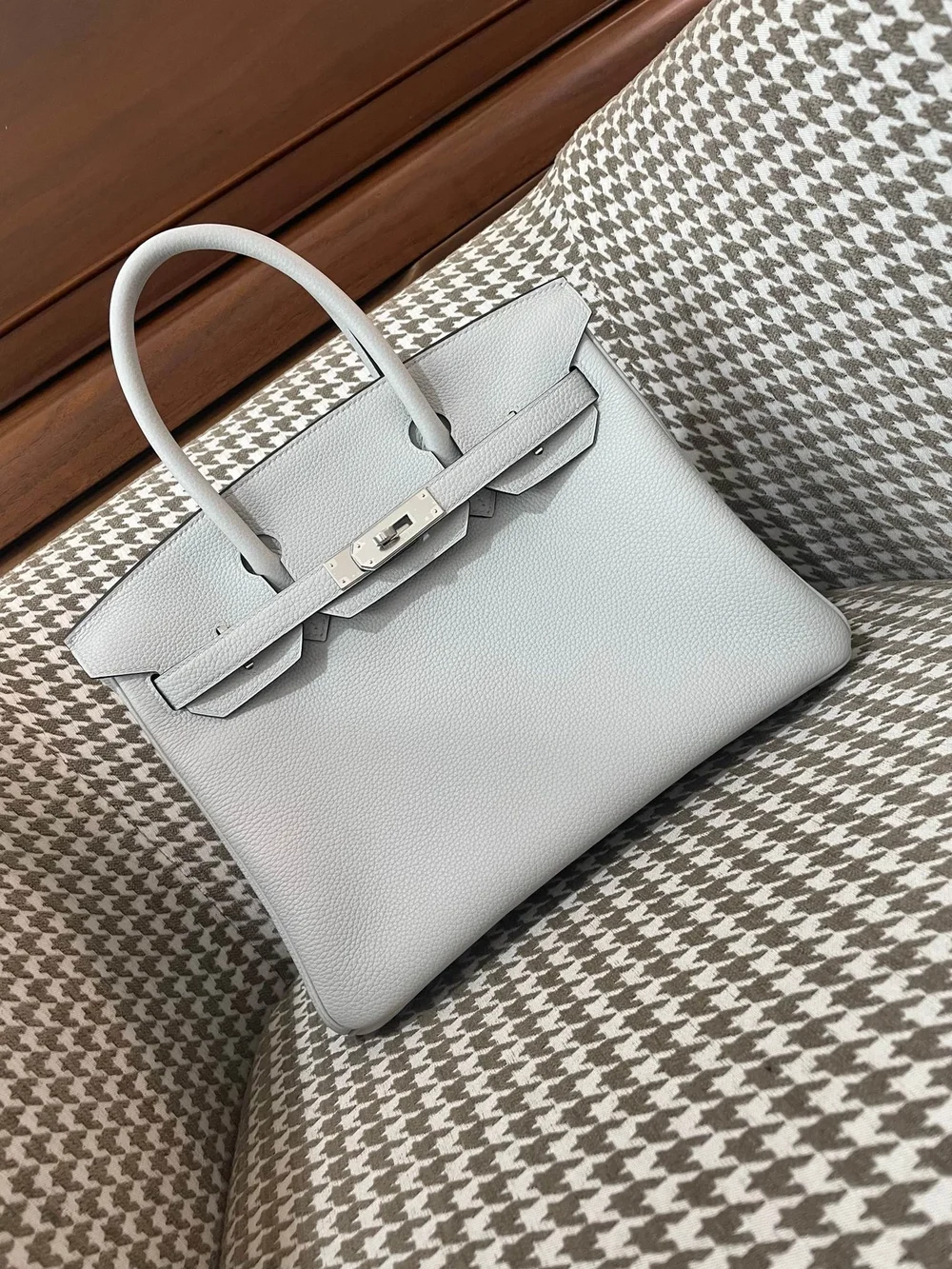 에르메스 버킨 30 르투르네 홀리 그레일 블루 실버 하드웨어 (100% HAND MADE)