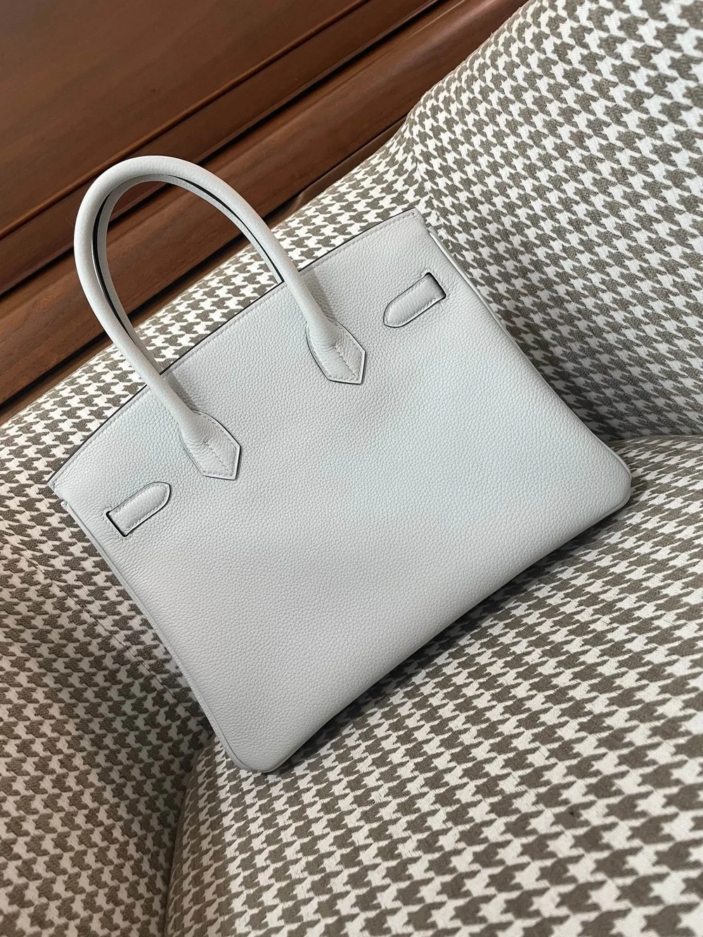 에르메스 버킨 30 르투르네 홀리 그레일 블루 실버 하드웨어 (100% HAND MADE)