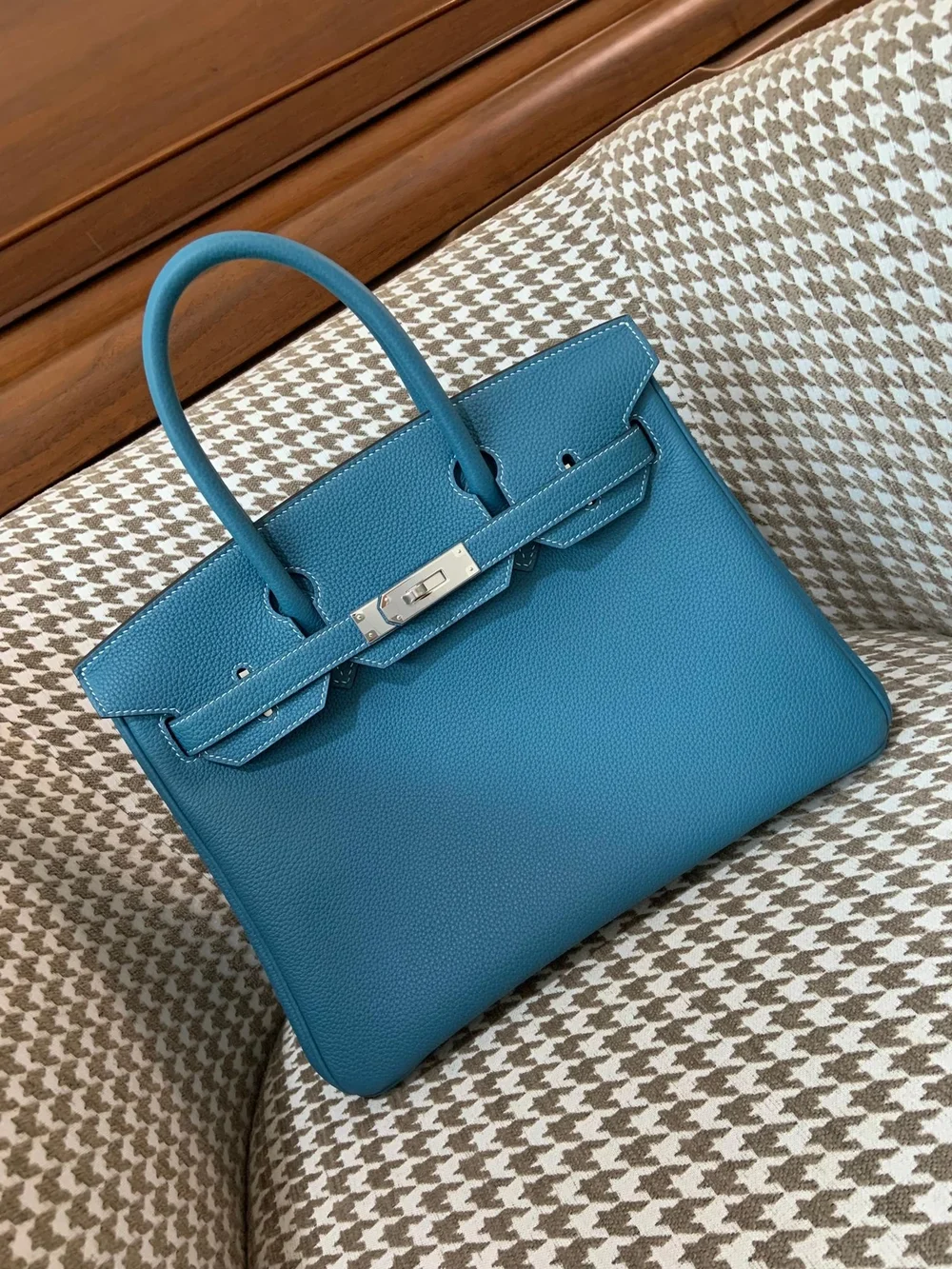에르메스 버킨 30 르투르네 데님 블루 실버 하드웨어 (100% HAND MADE)