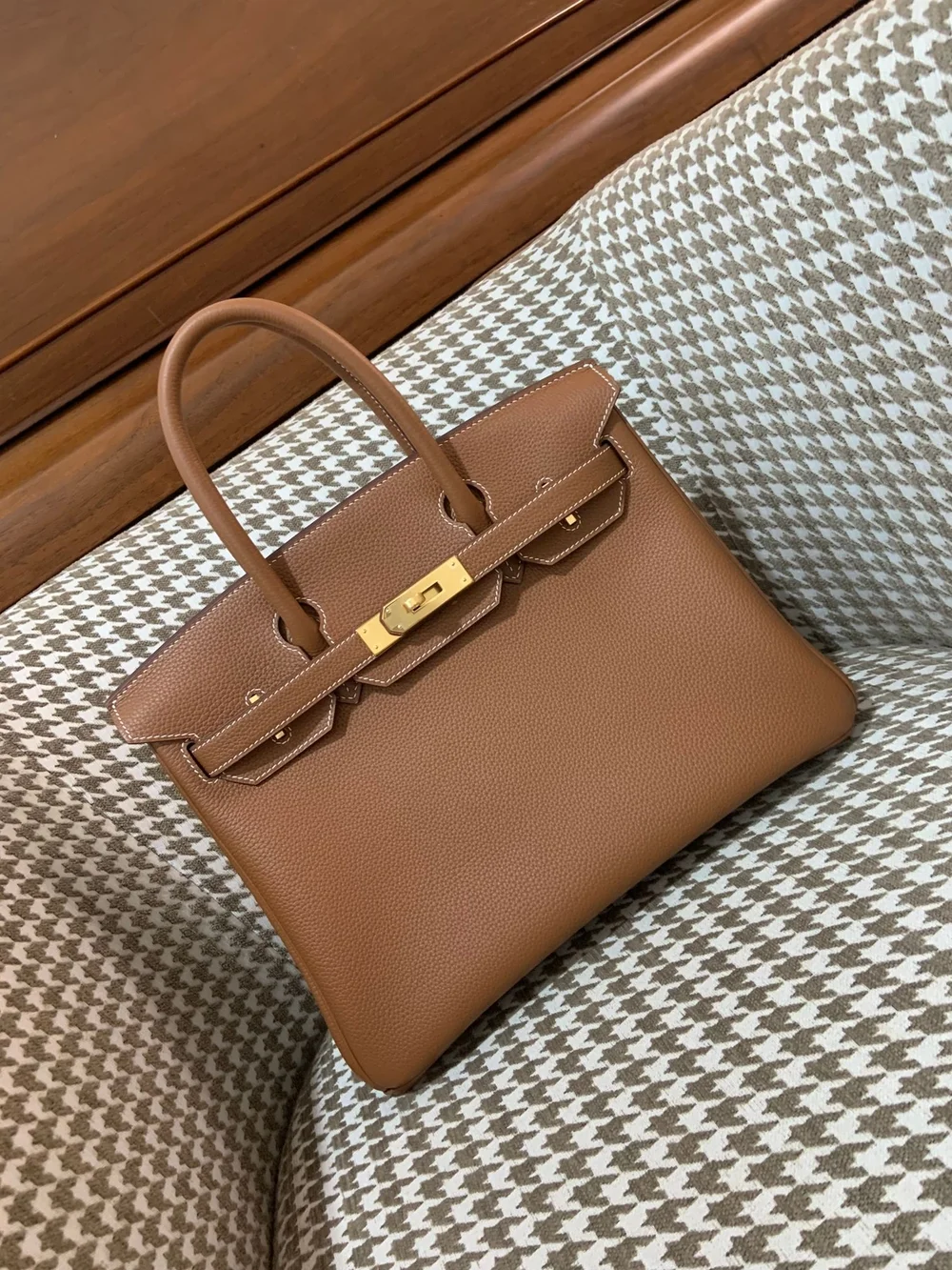 에르메스 버킨 30 르투르네 골드 브라운 골드 하드웨어 (100% HAND MADE)