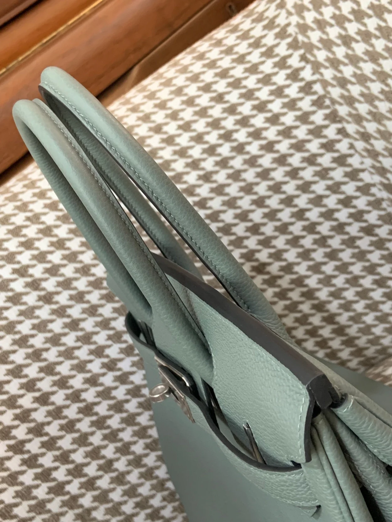 에르메스 버킨 30 르투르네 아몬드 그린 실버 하드웨어 (100% HAND MADE)