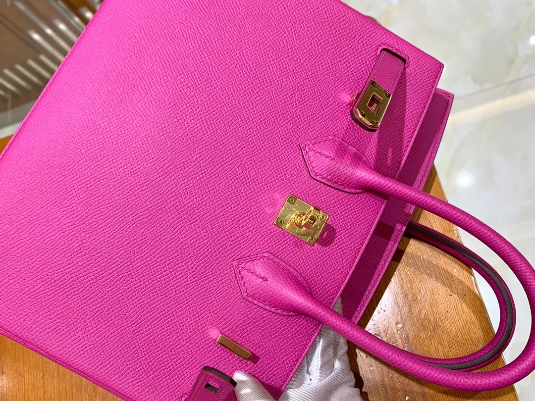 에르메스 버킨 25 르투르네 매그놀리아 핑크 골드 하드웨어 (100% HAND MADE)