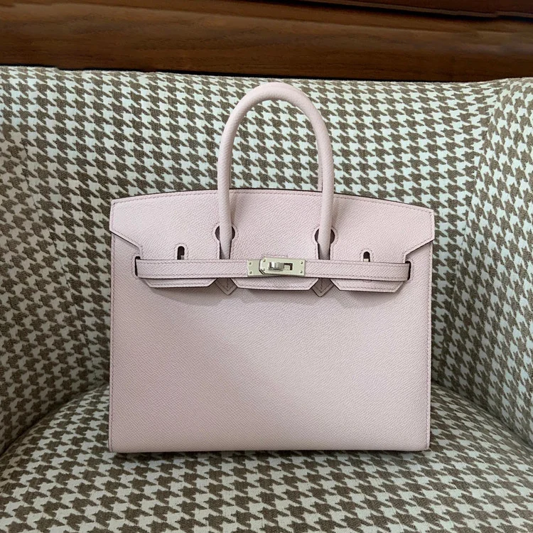 에르메스 버킨 25 셀리에 판타지 핑크 퍼플 실버 하드웨어 (100% HAND MADE)