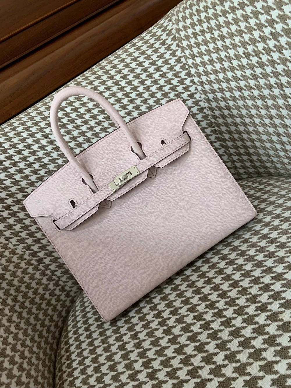 에르메스 버킨 25 셀리에 판타지 핑크 퍼플 실버 하드웨어 (100% HAND MADE)