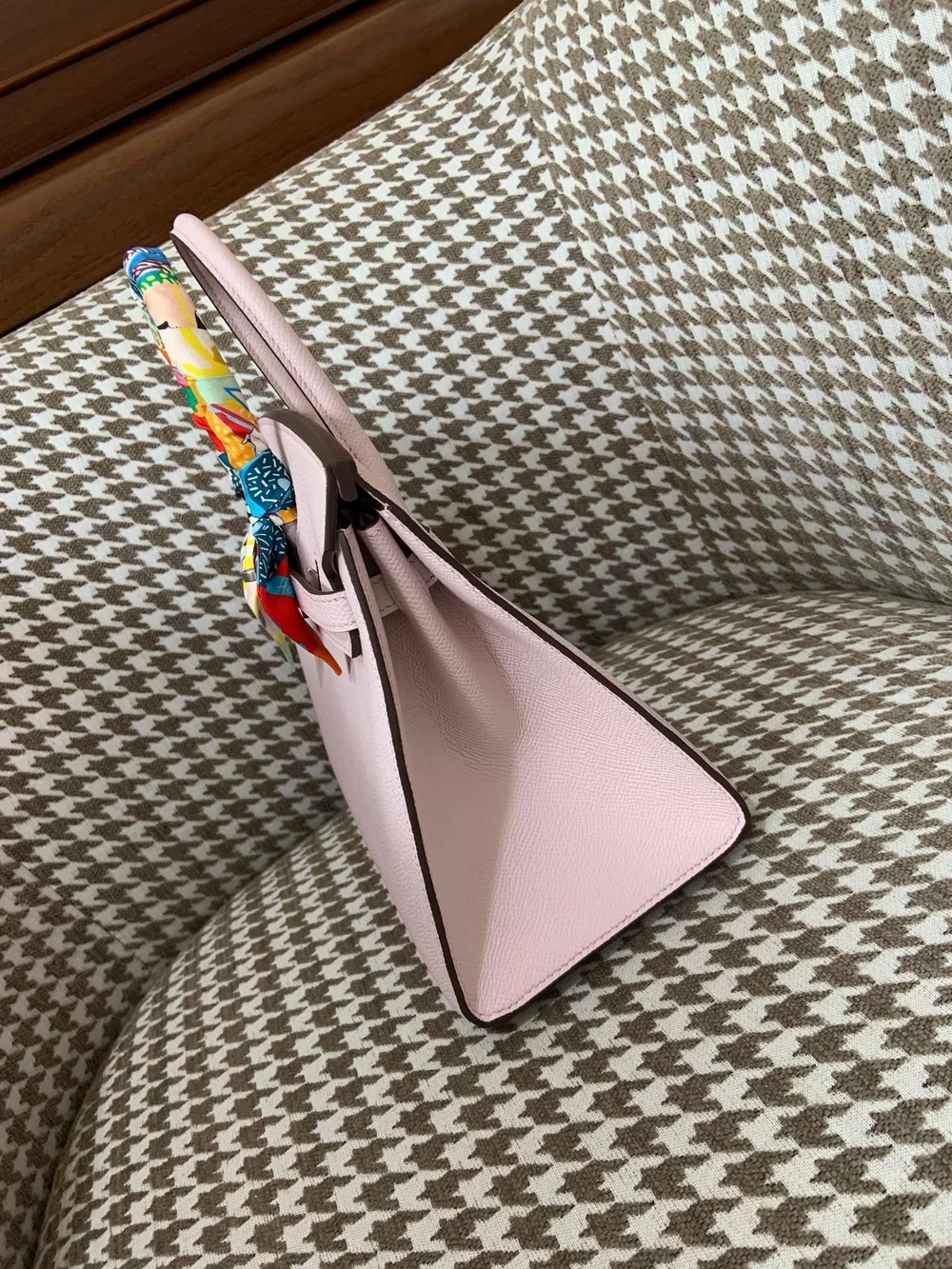 에르메스 버킨 25 셀리에 판타지 핑크 퍼플 실버 하드웨어 (100% HAND MADE)