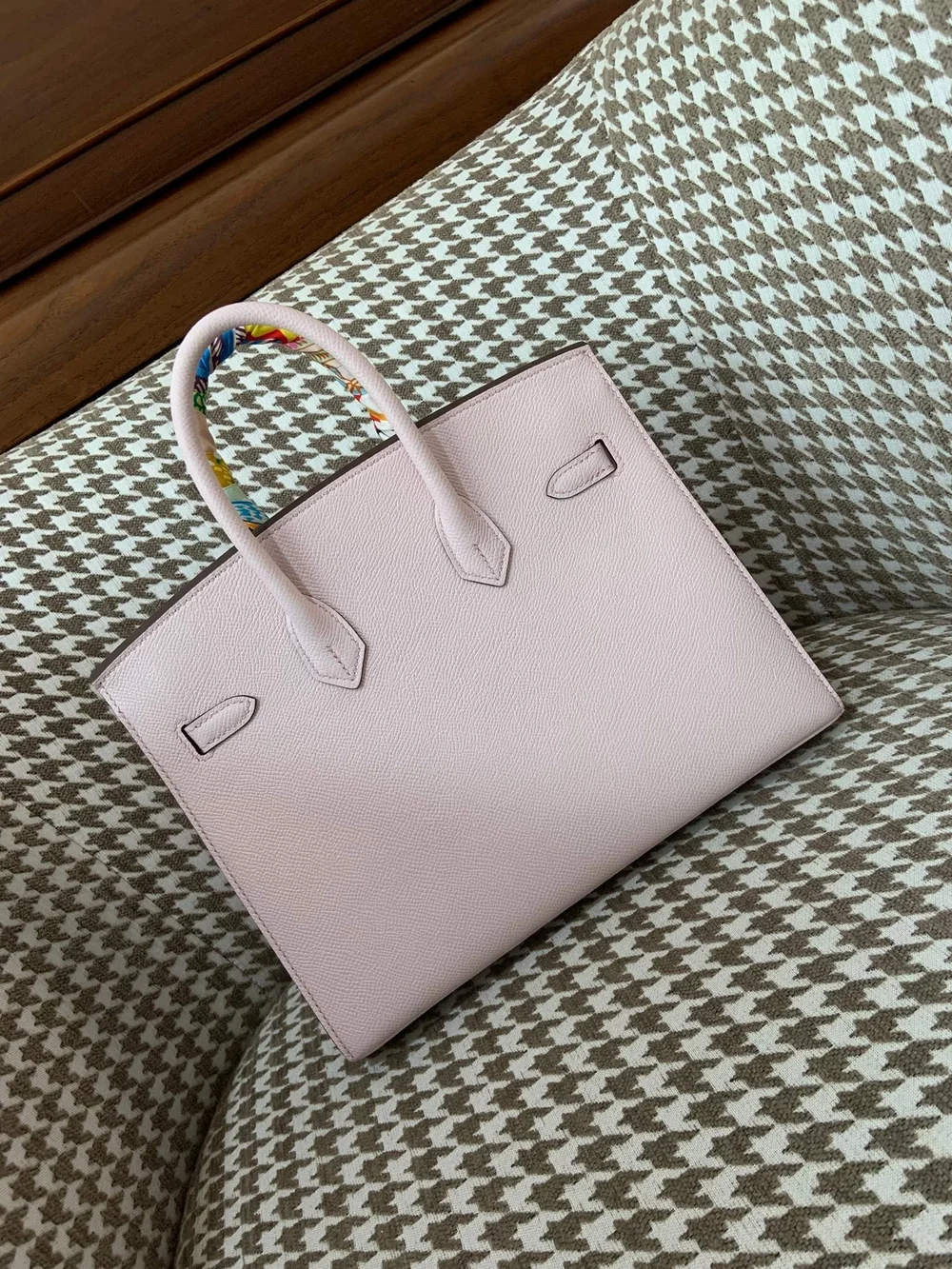 에르메스 버킨 25 셀리에 판타지 핑크 퍼플 실버 하드웨어 (100% HAND MADE)