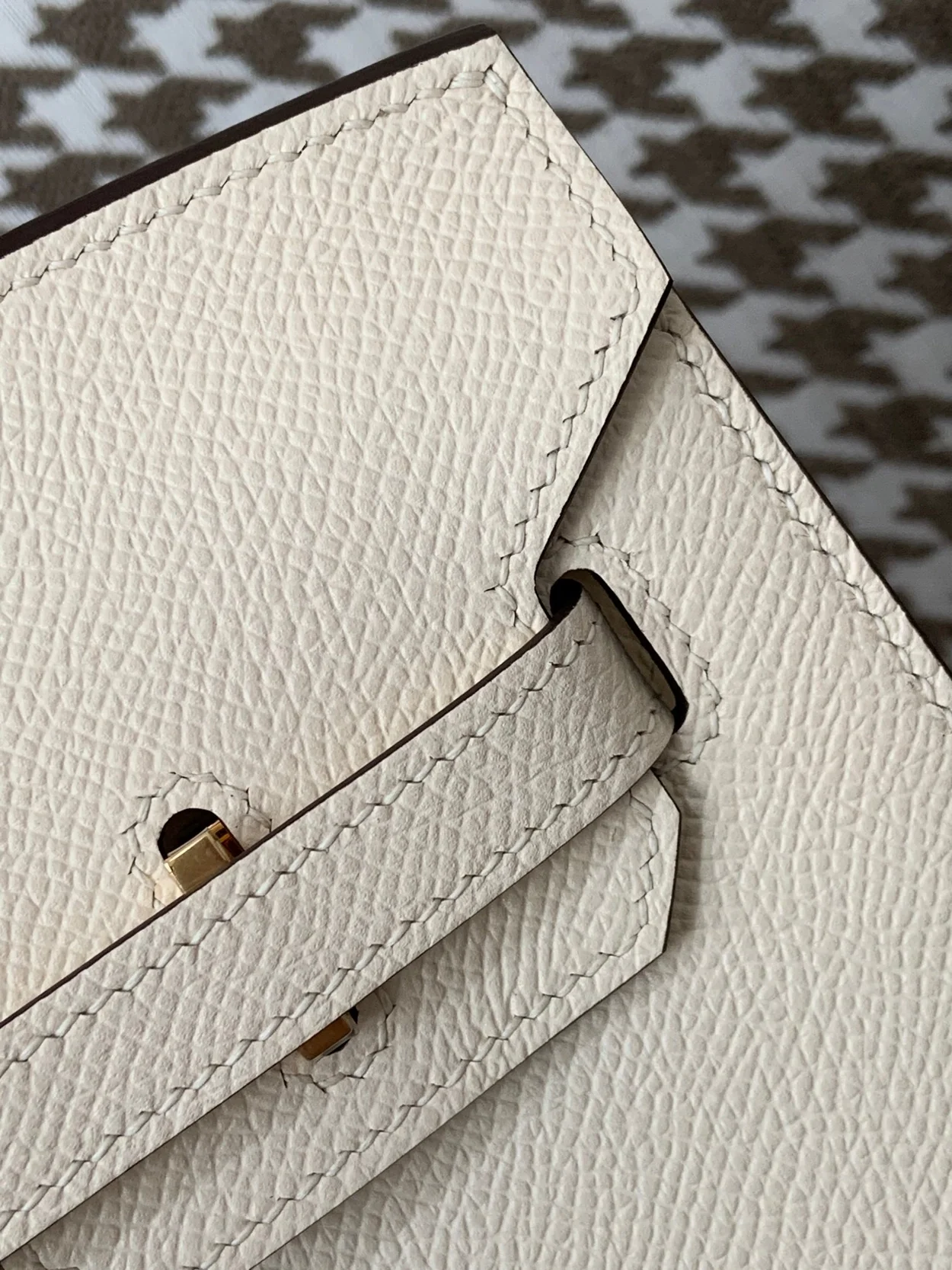 에르메스 버킨 25 셀리에 크림 화이트 골드 하드웨어 (100% HAND MADE)