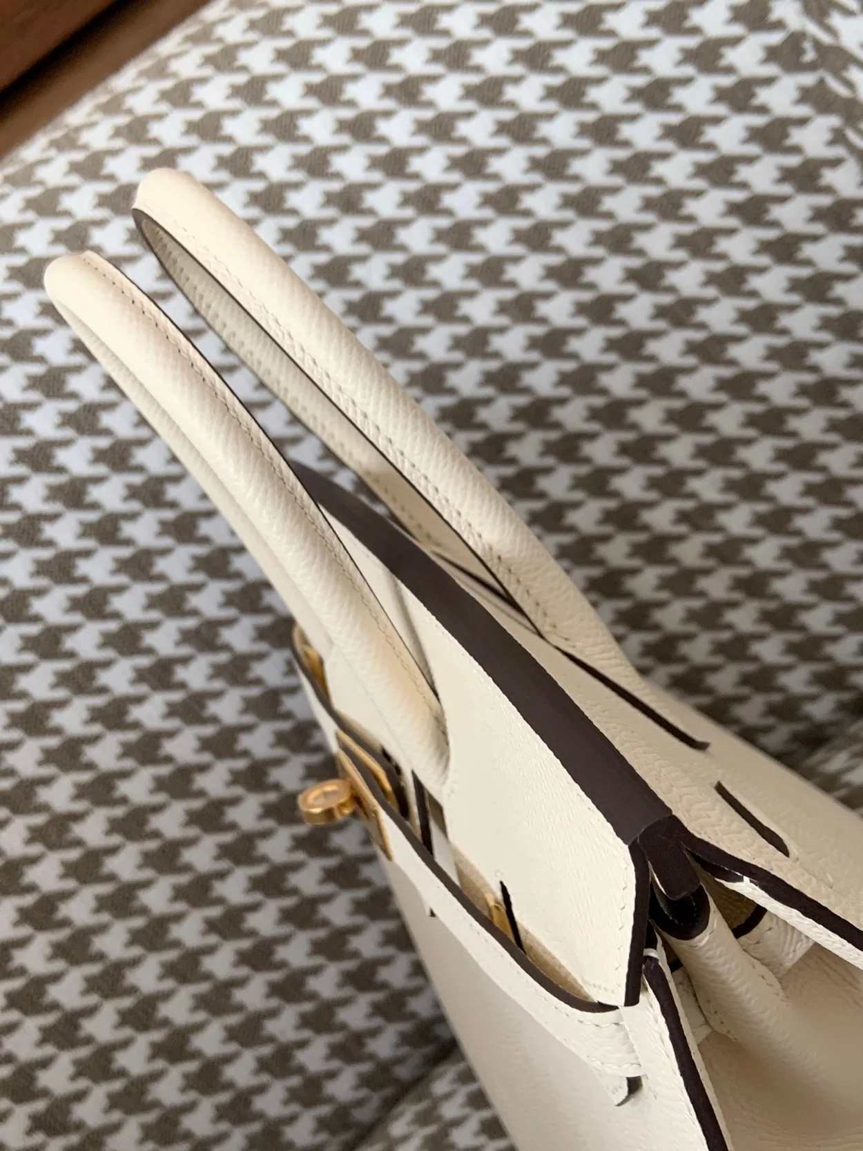 에르메스 버킨 25 셀리에 크림 화이트 골드 하드웨어 (100% HAND MADE)