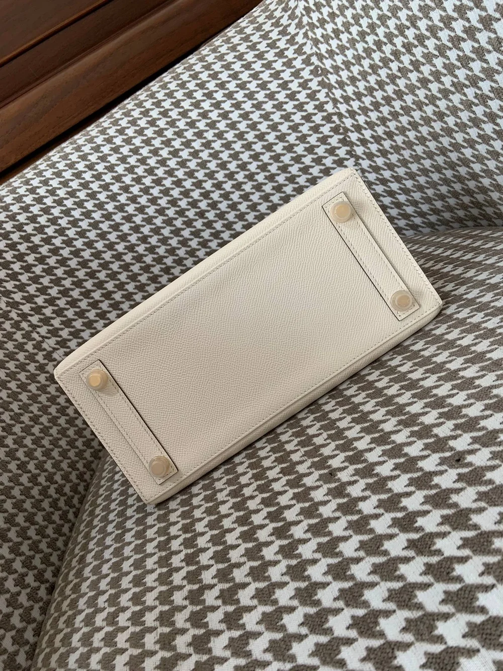 에르메스 버킨 25 셀리에 크림 화이트 골드 하드웨어 (100% HAND MADE)