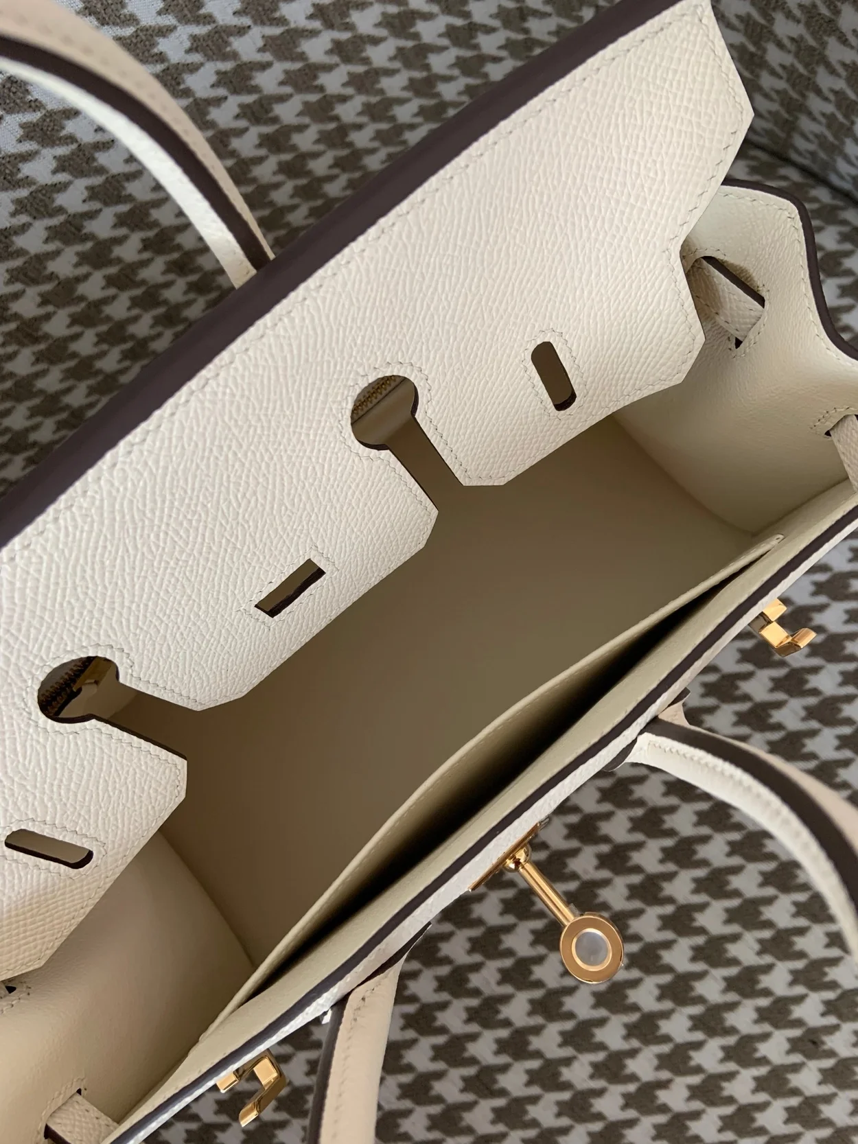 에르메스 버킨 25 셀리에 크림 화이트 골드 하드웨어 (100% HAND MADE)