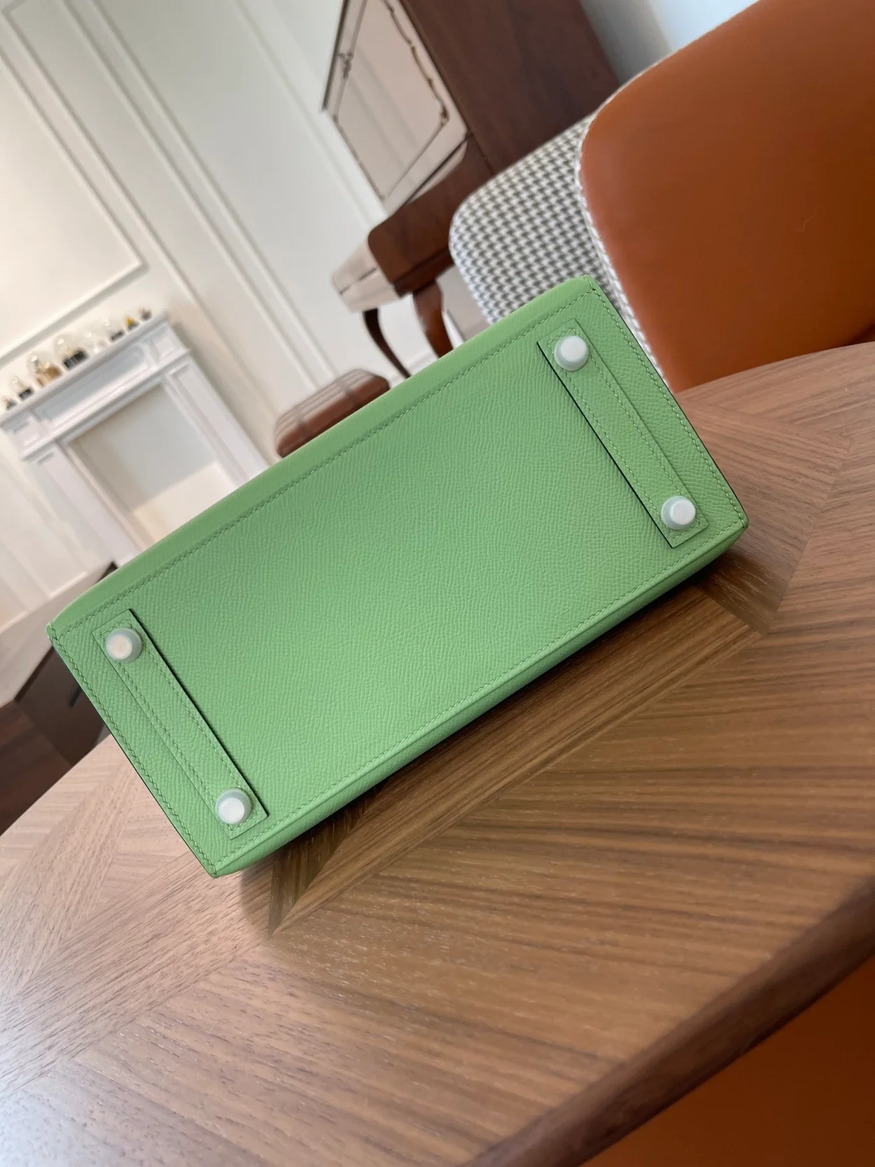 에르메스 버킨 25 셀리에 아보카도 그린 실버 하드웨어 (100% HAND MADE)