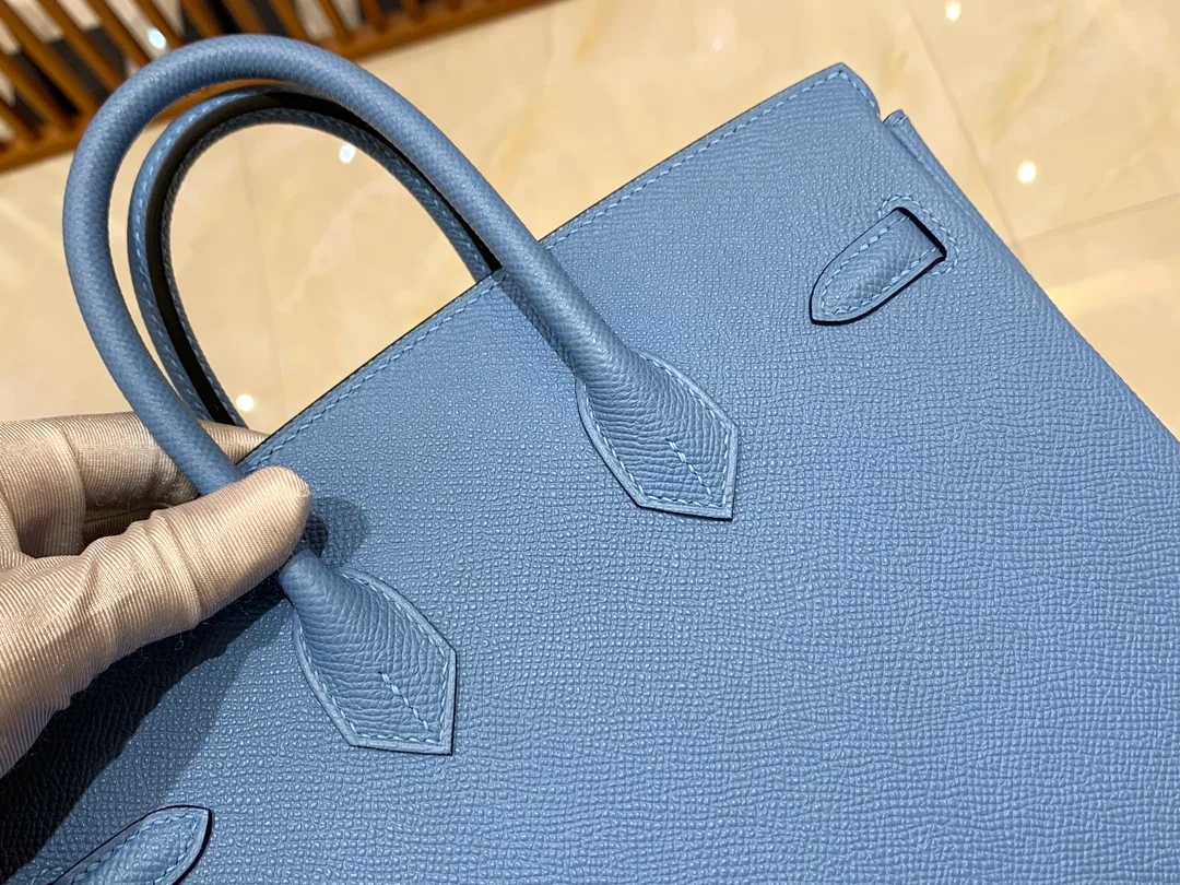 에르메스 버킨 25 르투르네 헤븐 블루 골드 하드웨어 (100% HAND MADE)