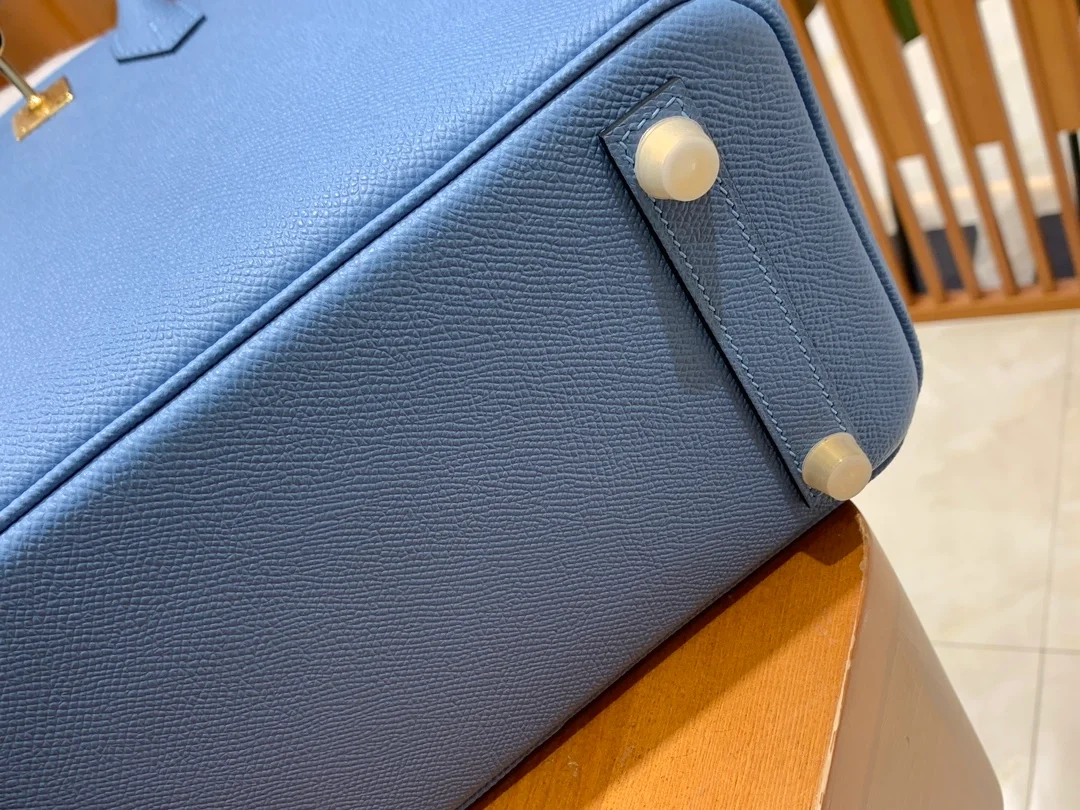 에르메스 버킨 25 르투르네 헤븐 블루 골드 하드웨어 (100% HAND MADE)