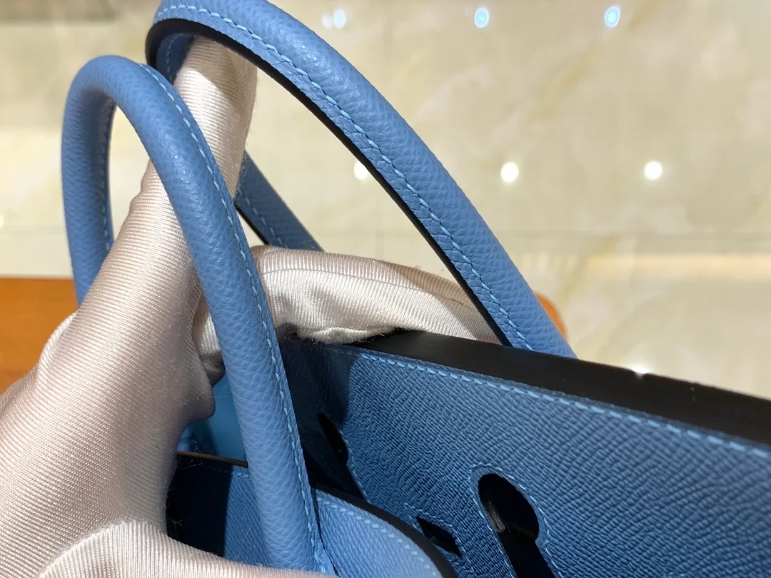 에르메스 버킨 25 르투르네 헤븐 블루 골드 하드웨어 (100% HAND MADE)