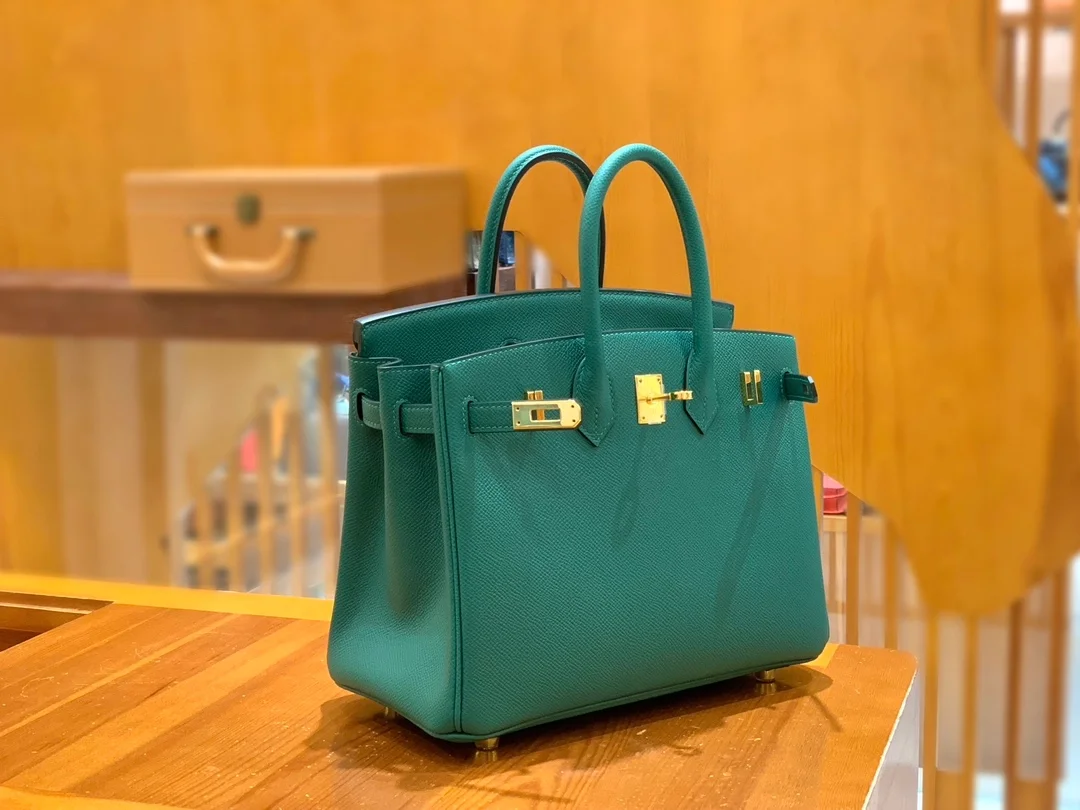 에르메스 버킨 25 르투르네 말라카이트 그린 골드 하드웨어 (100% HAND MADE)