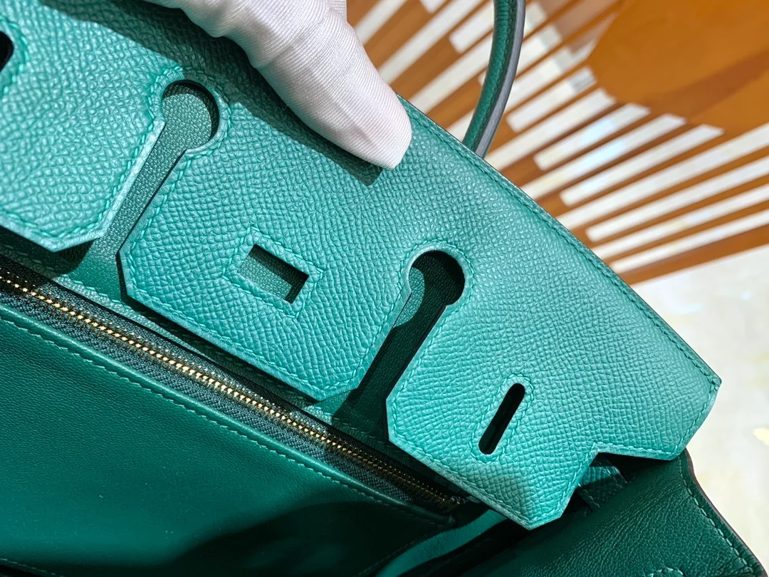 에르메스 버킨 25 르투르네 말라카이트 그린 골드 하드웨어 (100% HAND MADE)