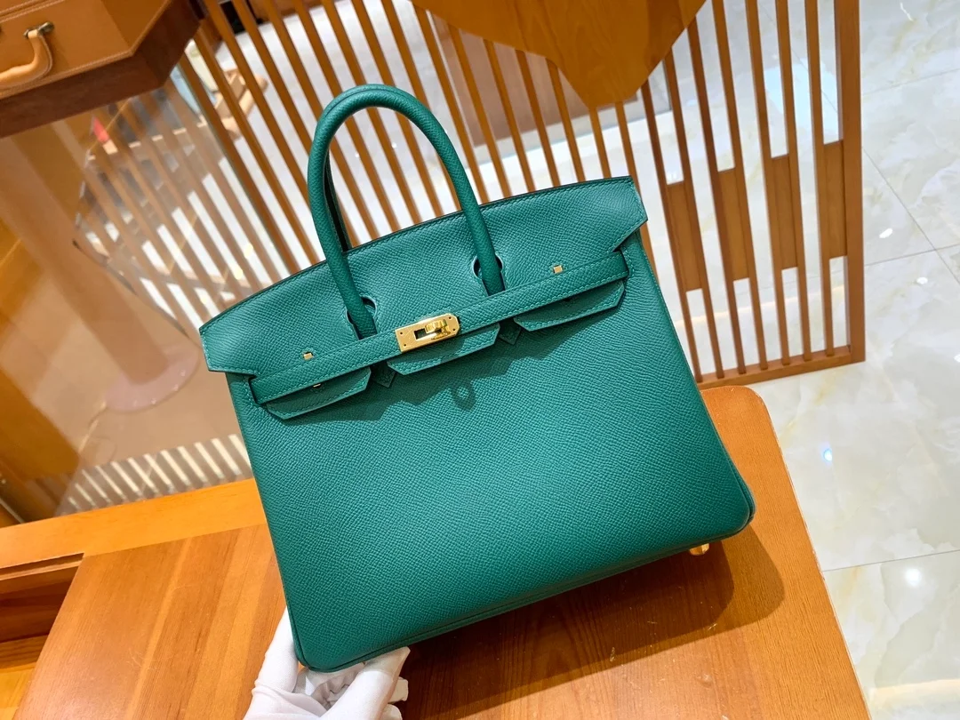 에르메스 버킨 25 르투르네 말라카이트 그린 골드 하드웨어 (100% HAND MADE)