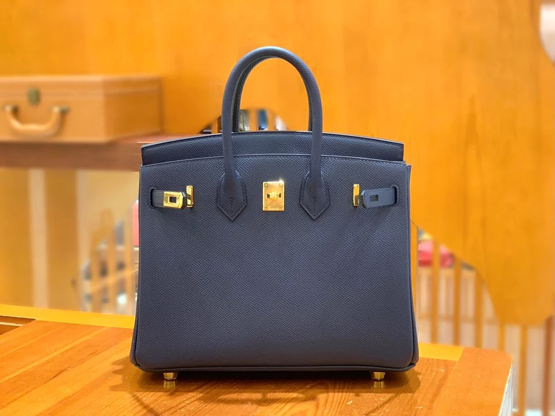 에르메스 버킨 25 르투르네 앱송 사파이어 블루 골드 하드웨어 (100% HAND MADE)