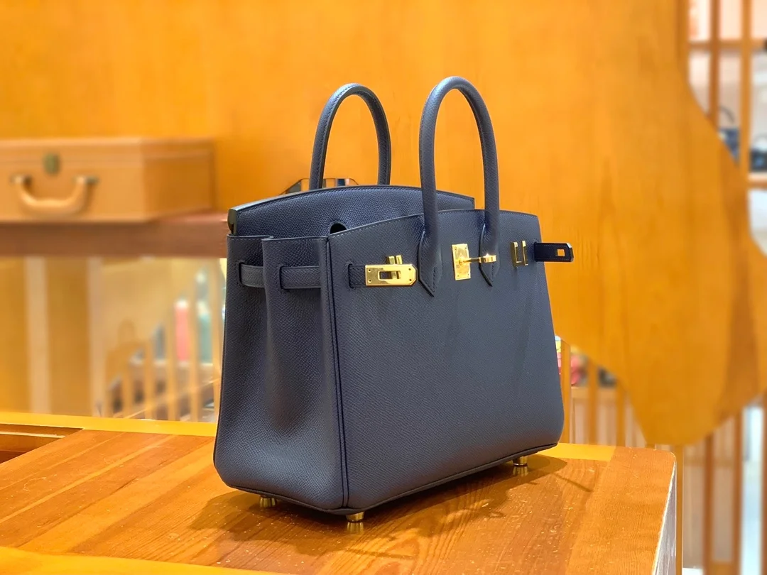 에르메스 버킨 25 르투르네 앱송 사파이어 블루 골드 하드웨어 (100% HAND MADE)