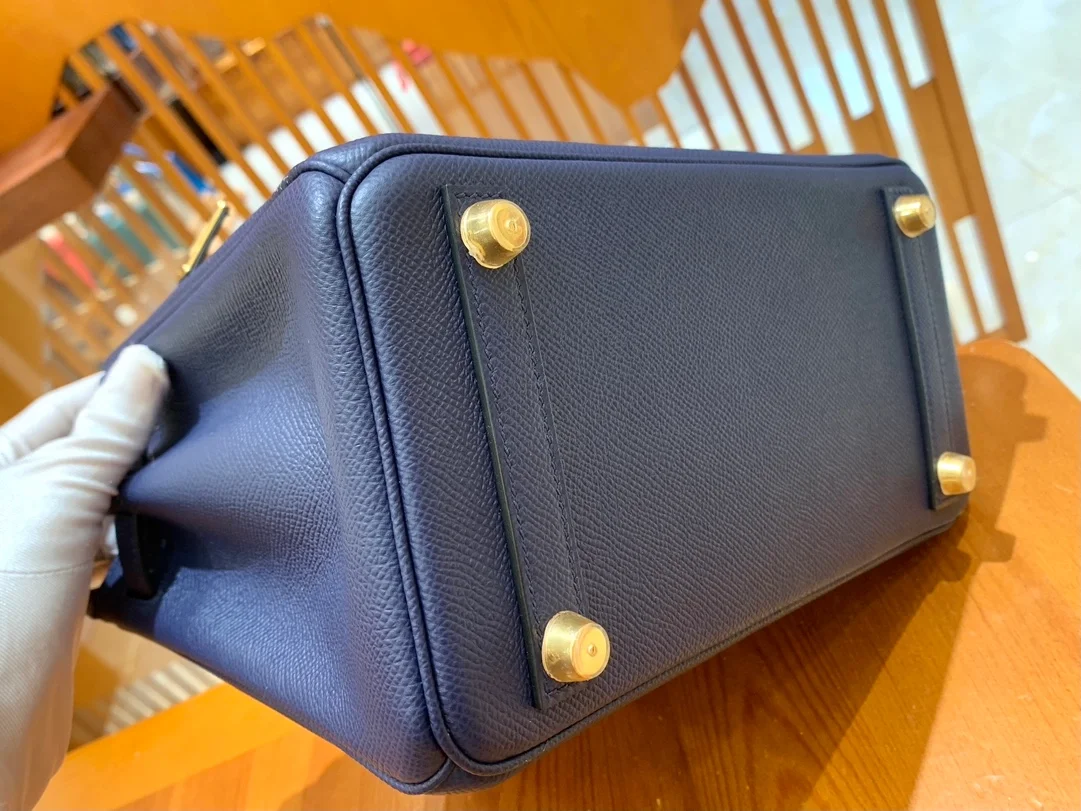 에르메스 버킨 25 르투르네 앱송 사파이어 블루 골드 하드웨어 (100% HAND MADE)