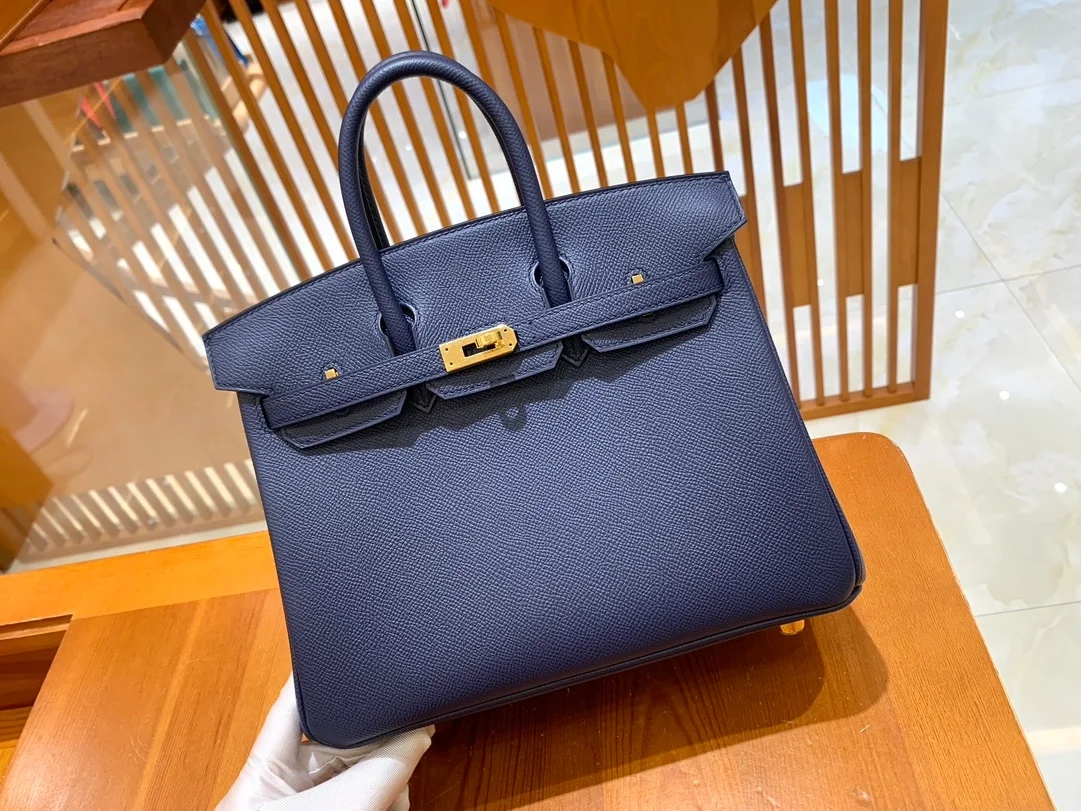 에르메스 버킨 25 르투르네 앱송 사파이어 블루 골드 하드웨어 (100% HAND MADE)