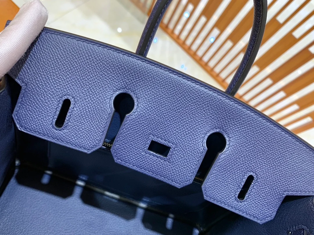 에르메스 버킨 25 르투르네 앱송 사파이어 블루 골드 하드웨어 (100% HAND MADE)