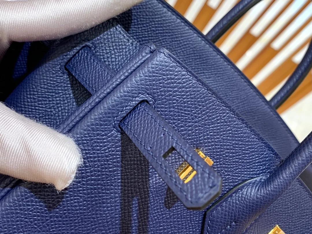 에르메스 버킨 25 르투르네 앱송 사파이어 블루 골드 하드웨어 (100% HAND MADE)