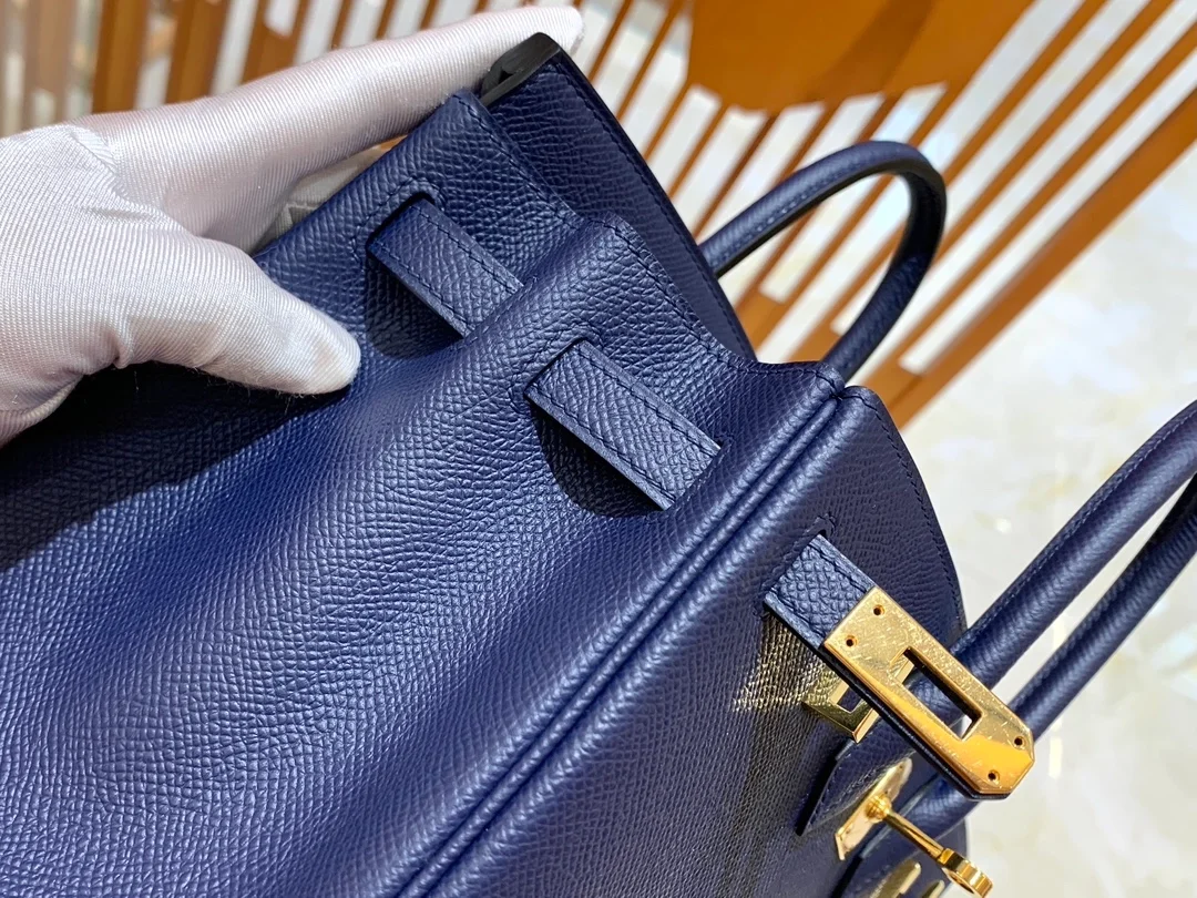 에르메스 버킨 25 르투르네 앱송 사파이어 블루 골드 하드웨어 (100% HAND MADE)