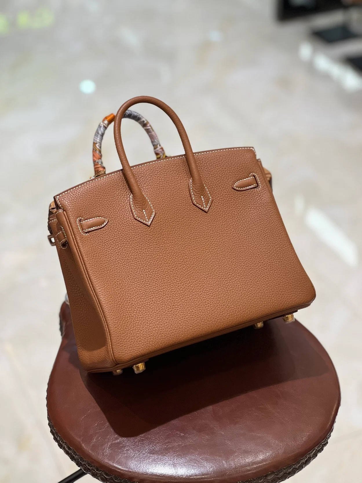 에르메스 버킨 25 르투르네 골든 브라운 골드 하드웨어 (100% HAND MADE)