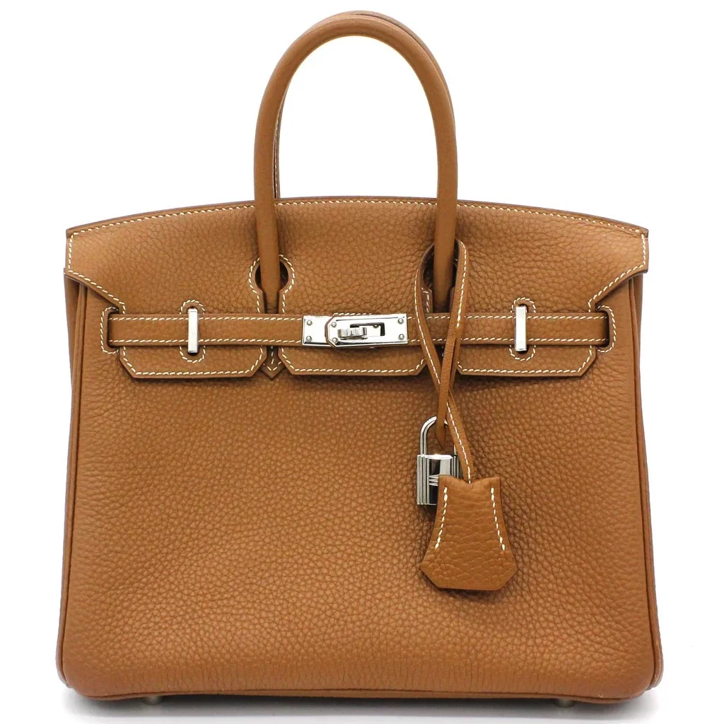 에르메스 버킨 25 르투르네 골든 브라운 실버 하드웨어 (100% HAND MADE)